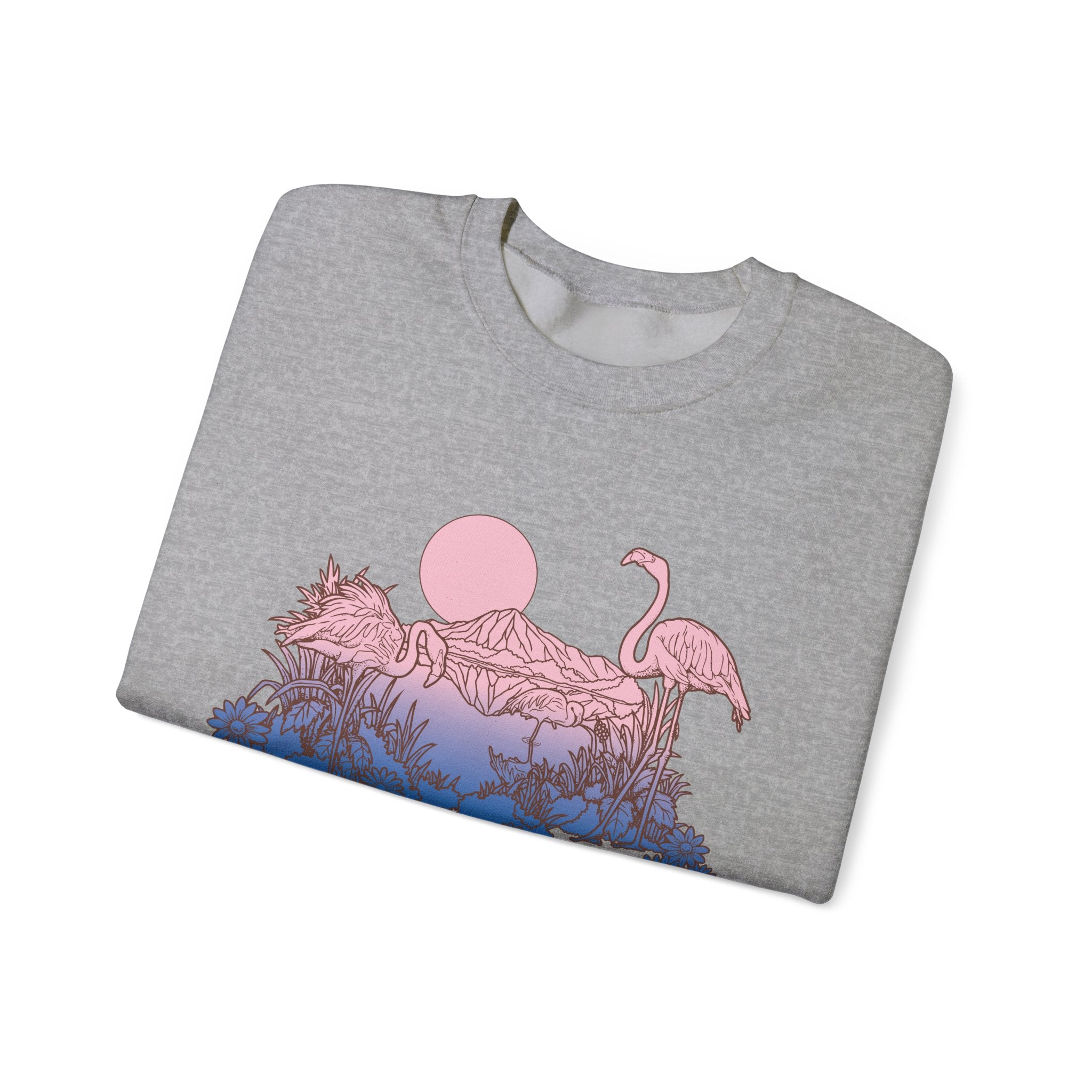 Flamingos in Sunset | Crewneck Sweatshirt