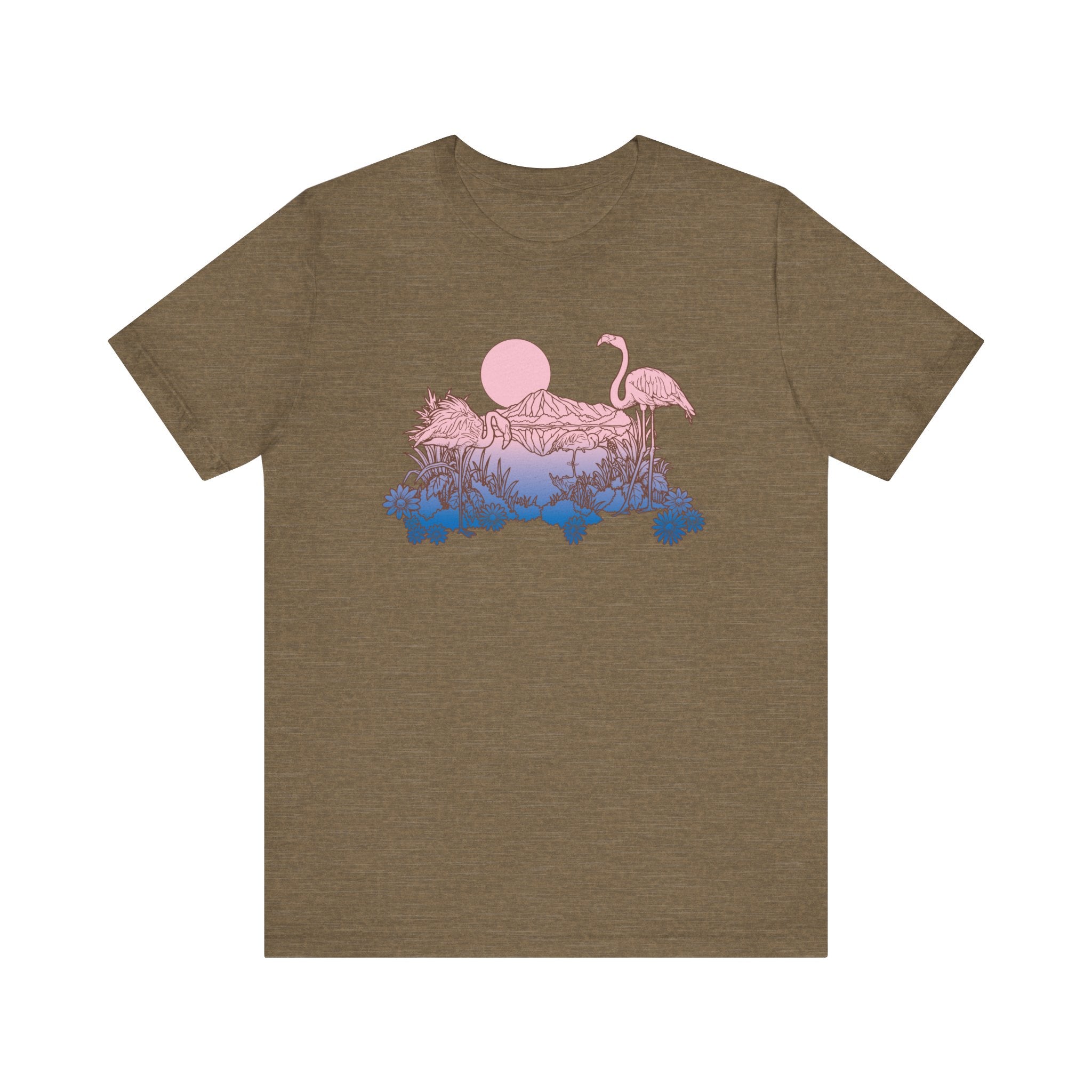 Flamingos in Sunset | Tee