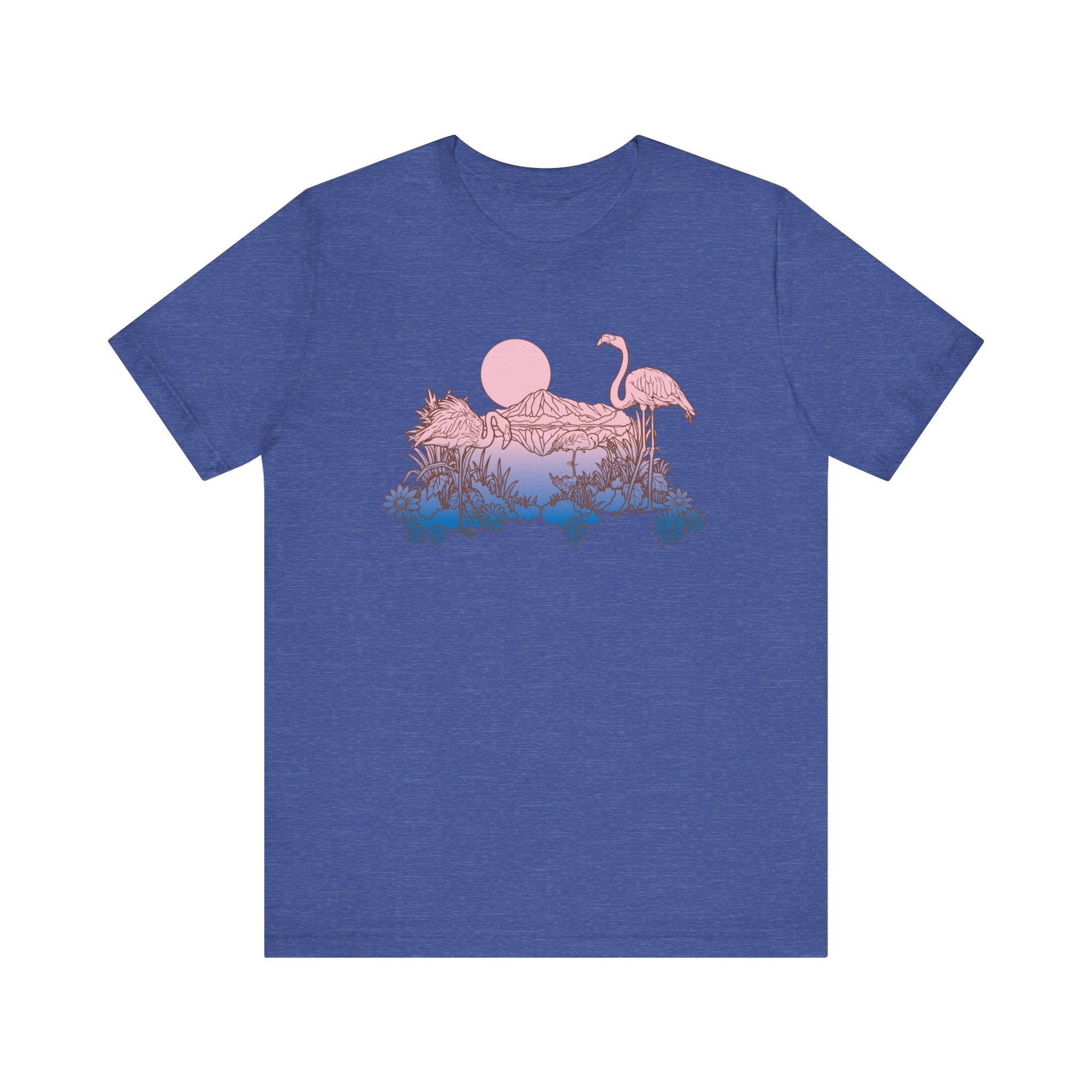 Flamingos in Sunset | Tee