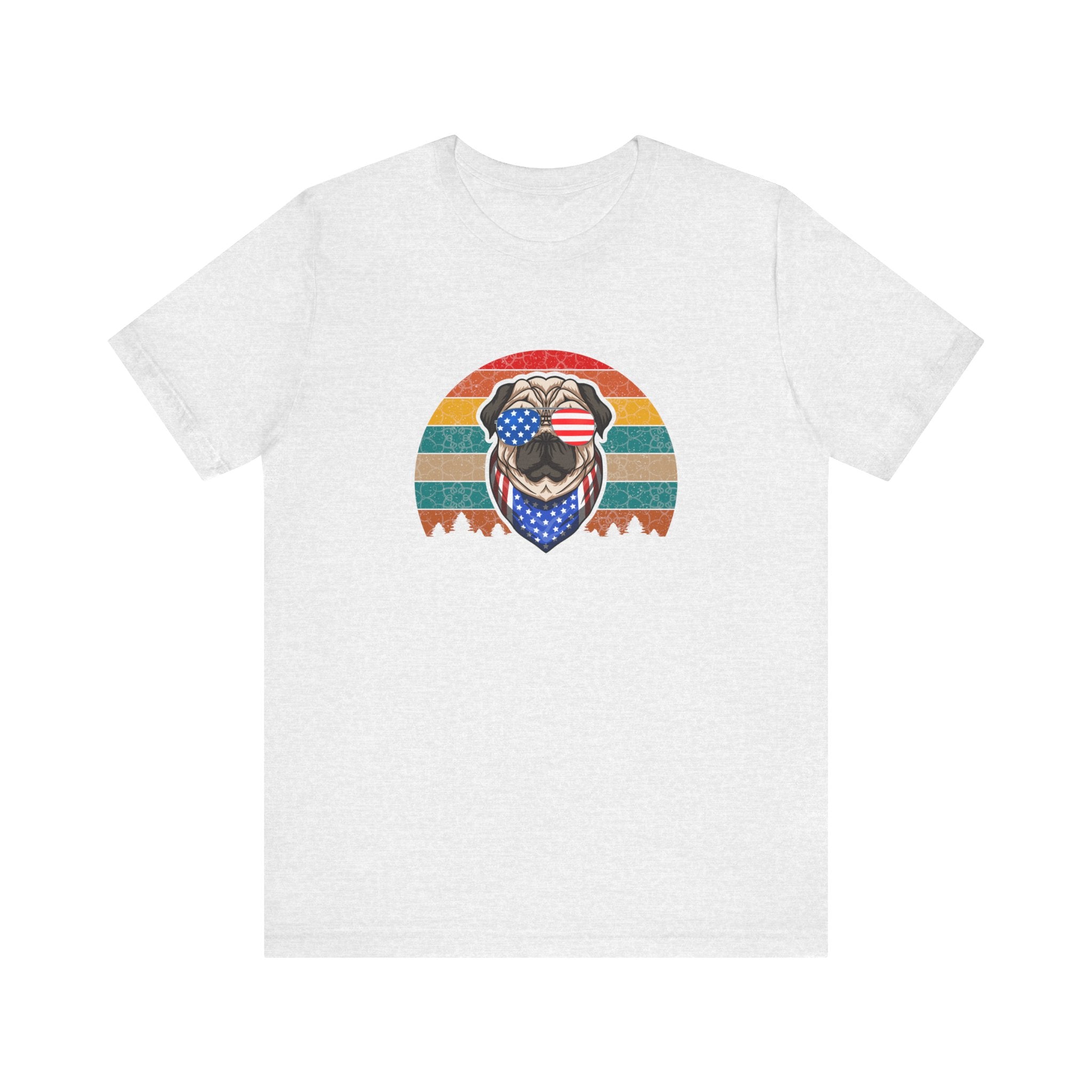 Pug With Trees 4th of July | Tee