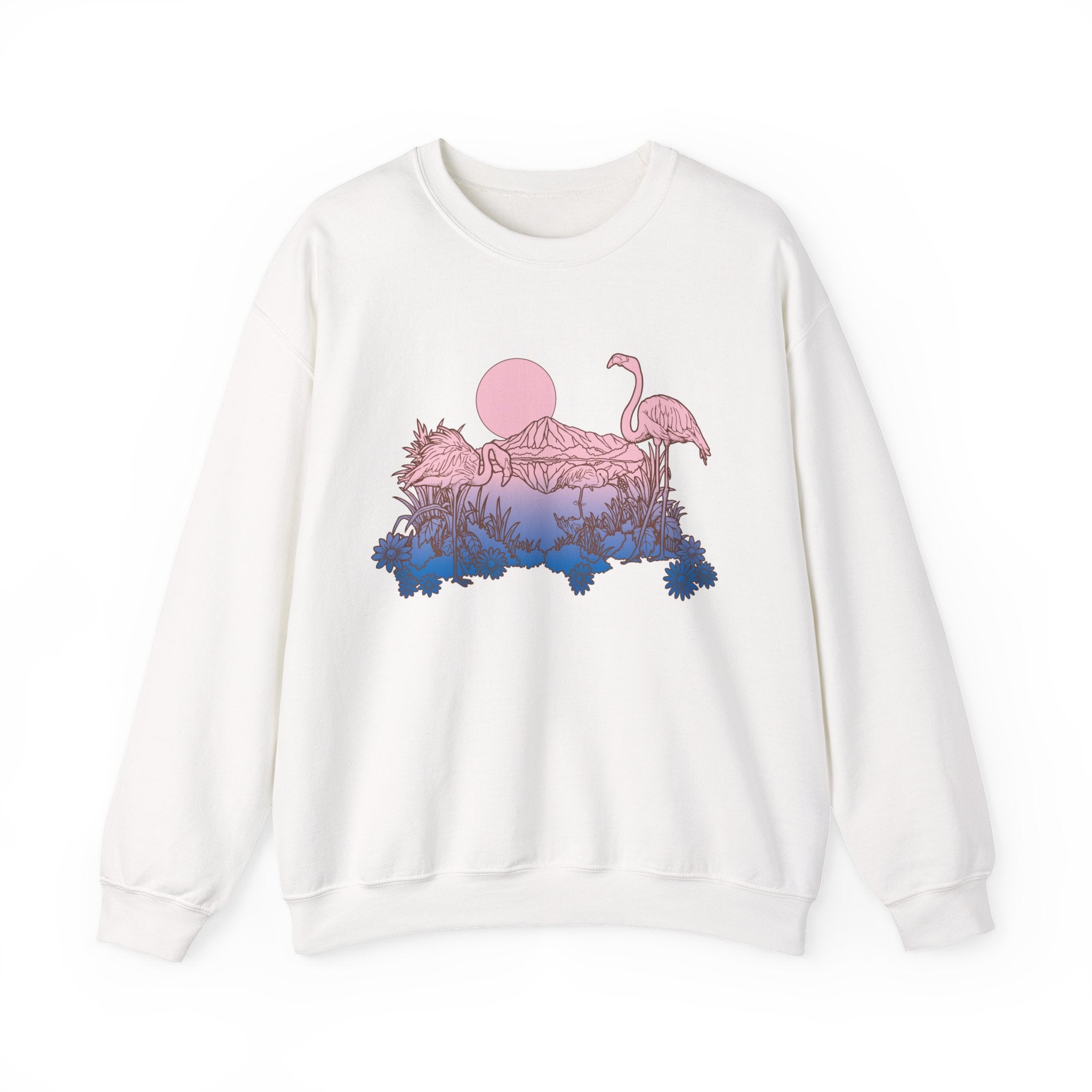 Flamingos in Sunset | Crewneck Sweatshirt