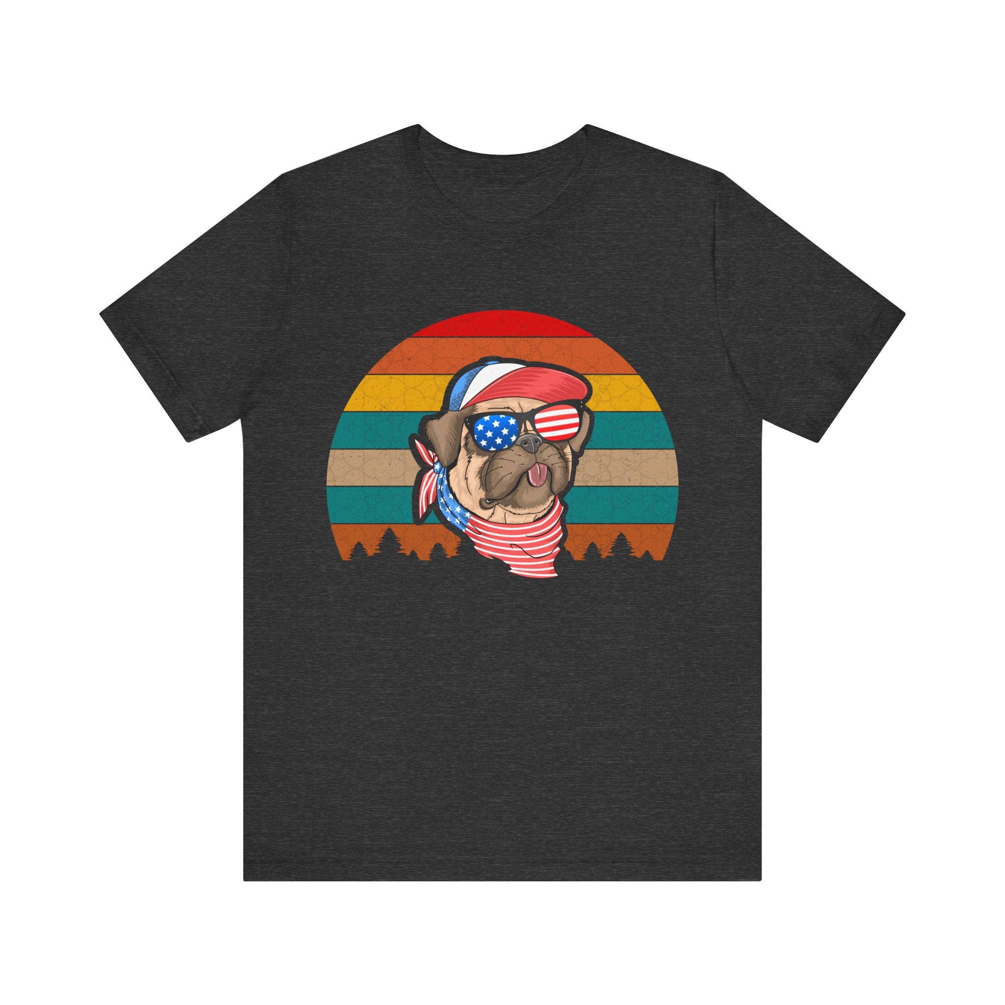 American Pug With Trees | Tee
