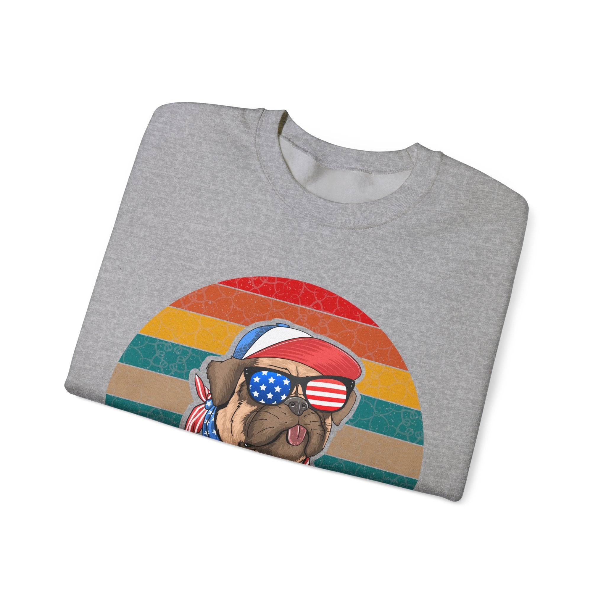 Co American Pug With Trees | Crewneck Sweatshirt
