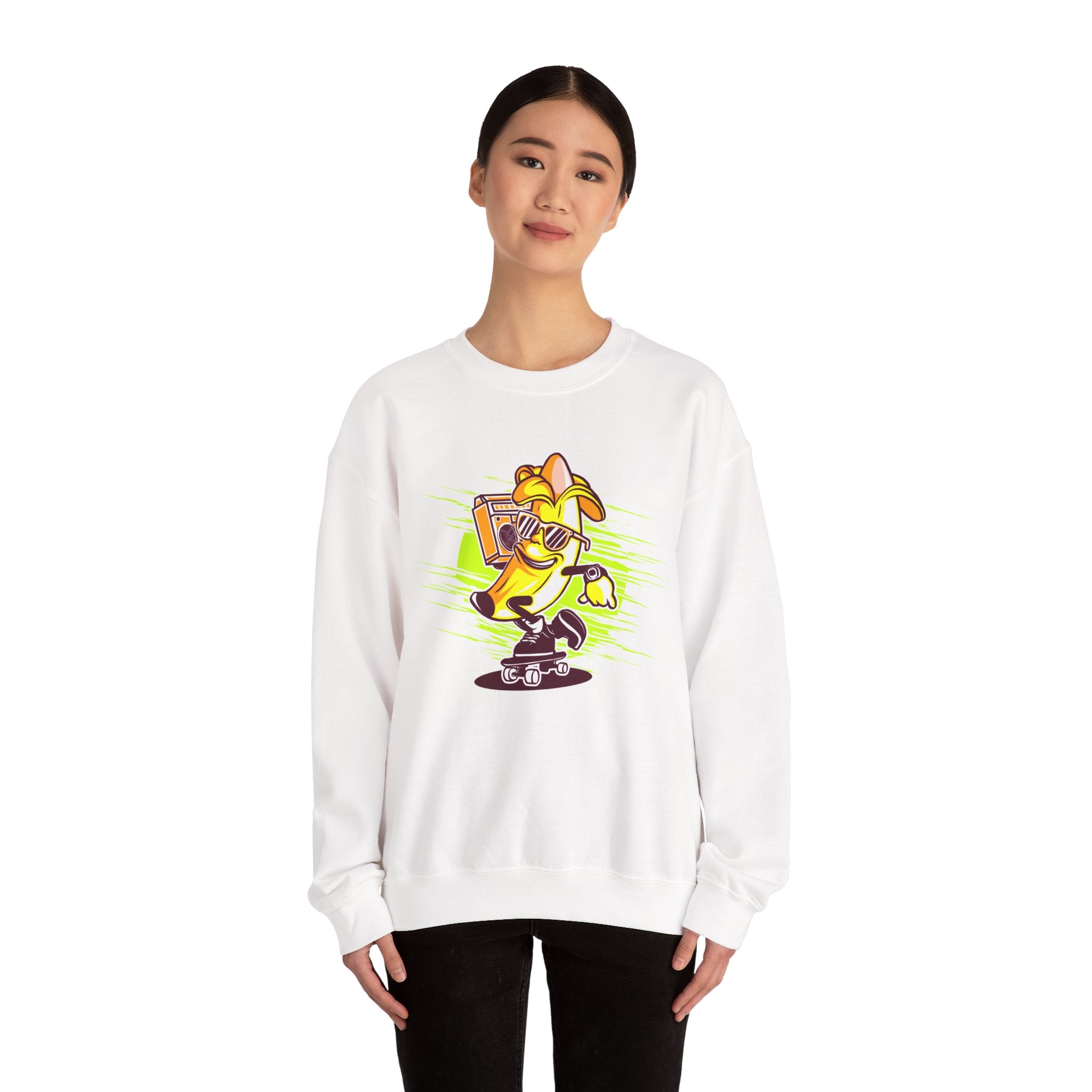 Banana Riding a Skateboard | Crewneck Sweatshirt