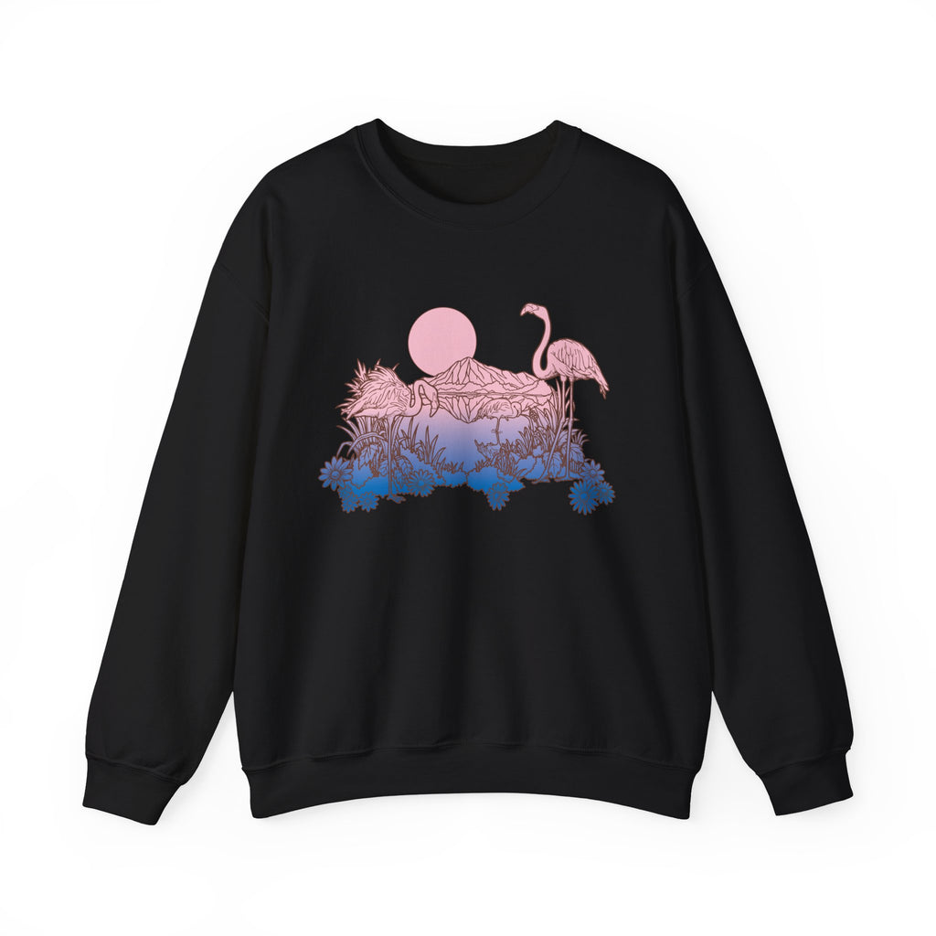 Flamingos in Sunset | Crewneck Sweatshirt