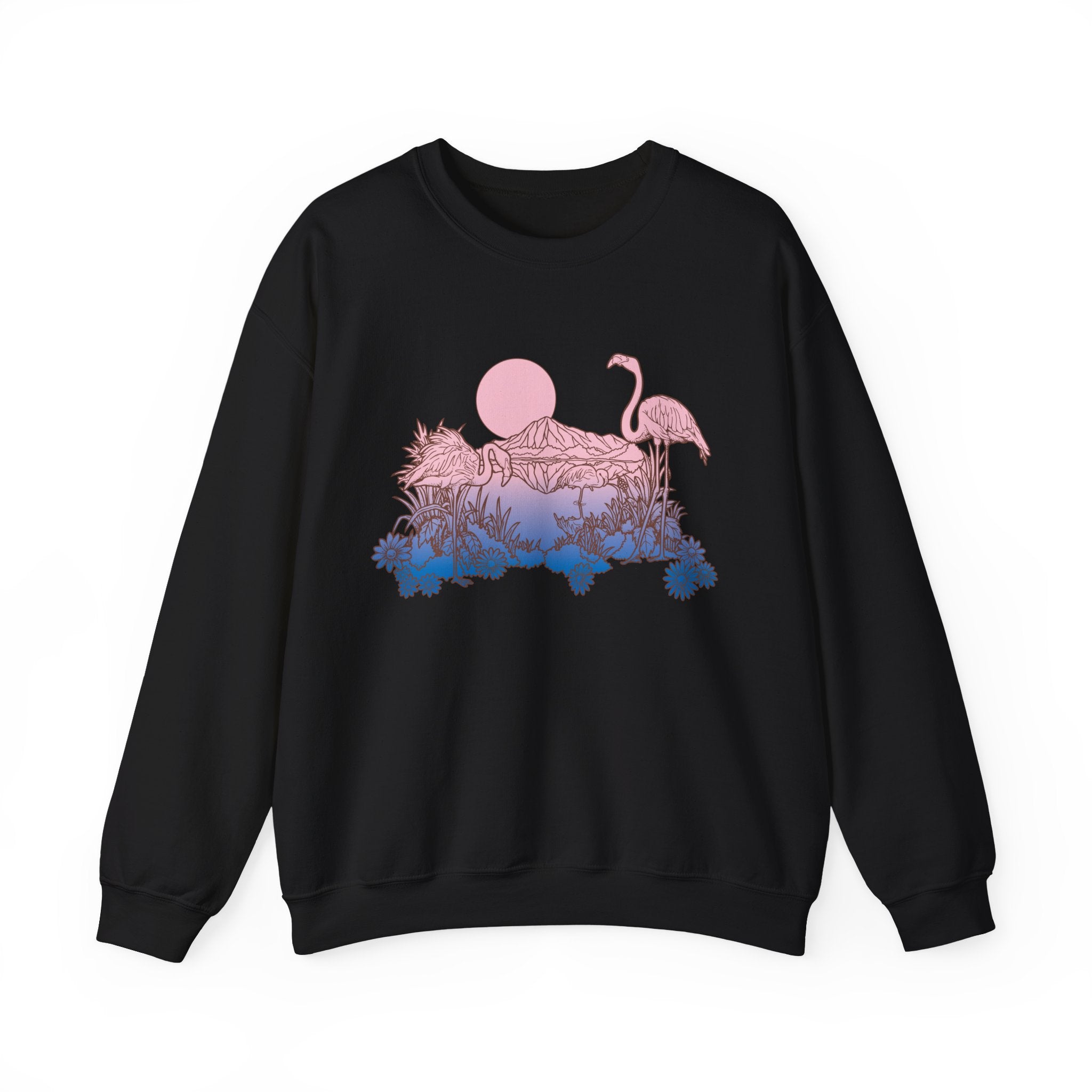 Flamingos in Sunset | Crewneck Sweatshirt