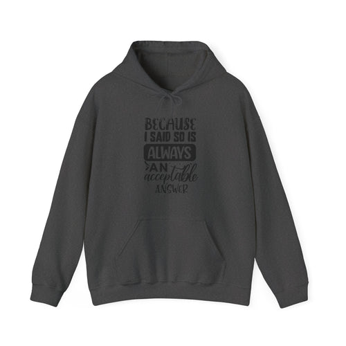 "Because I Said So" Is Always an Acceptable Answer | Hoodie