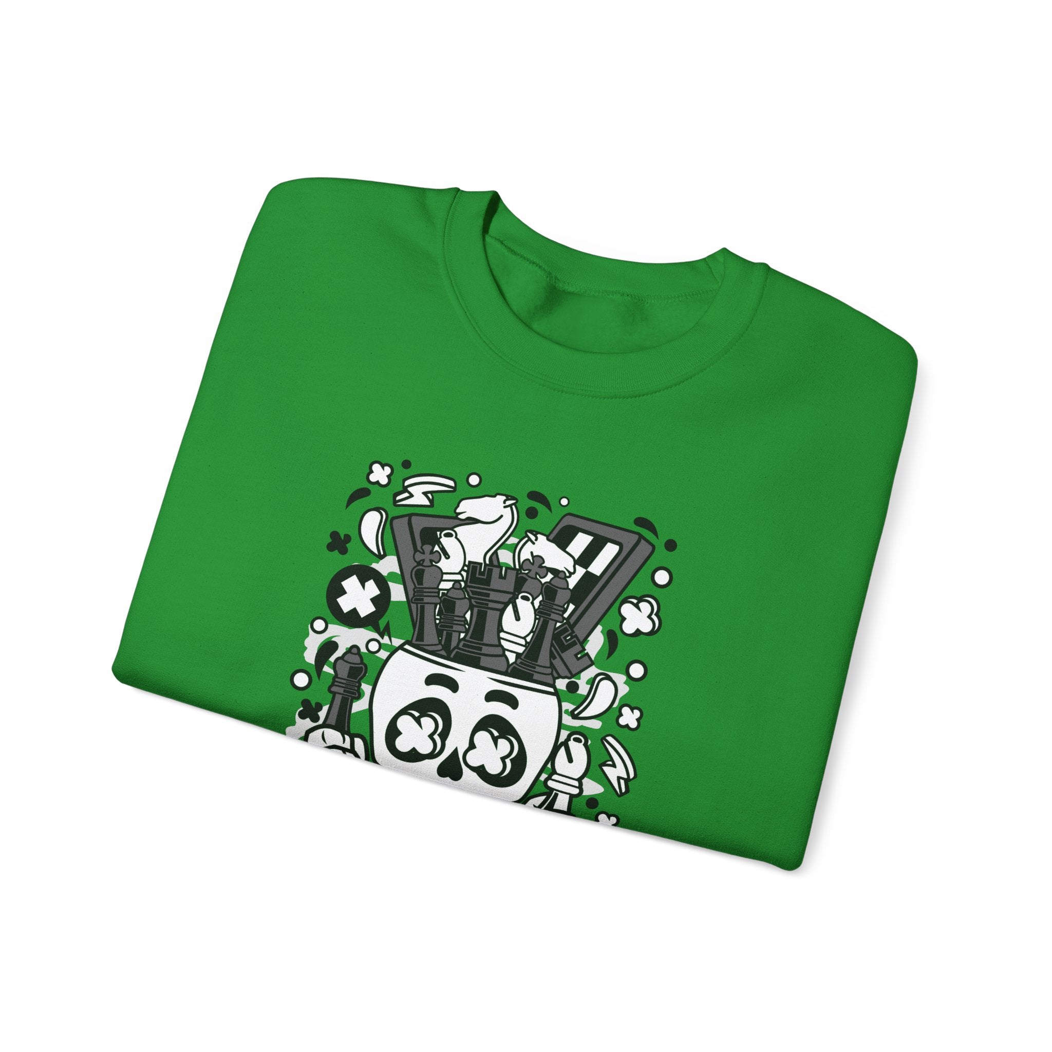 Chess Skull Head | Crewneck Sweatshirt