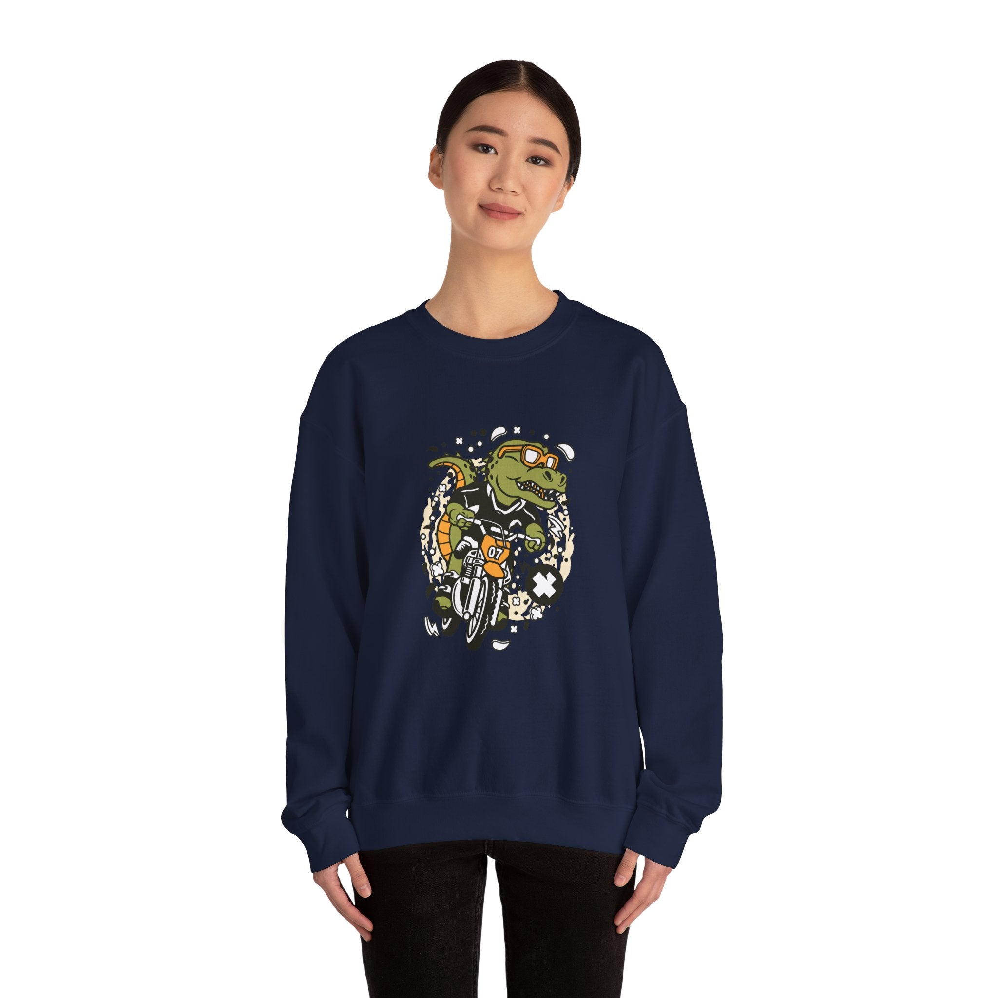T-Rex Motocross Rider | Crewneck Sweatshirt