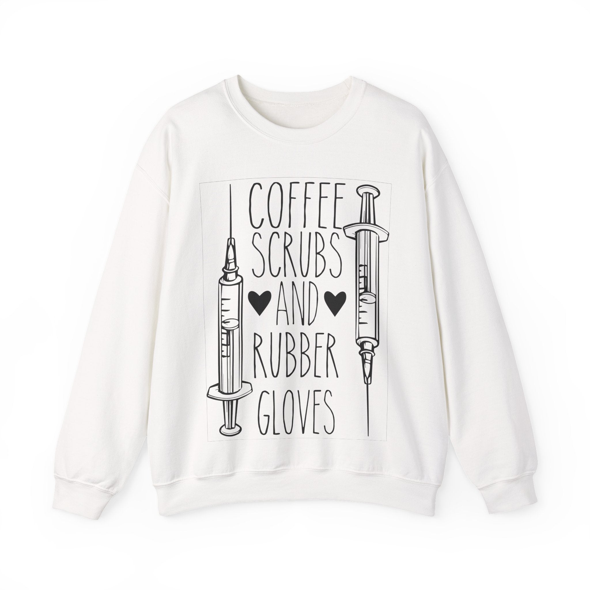 Coffee, Scrubs, and Rubber Gloves | Crewneck Sweatshirt