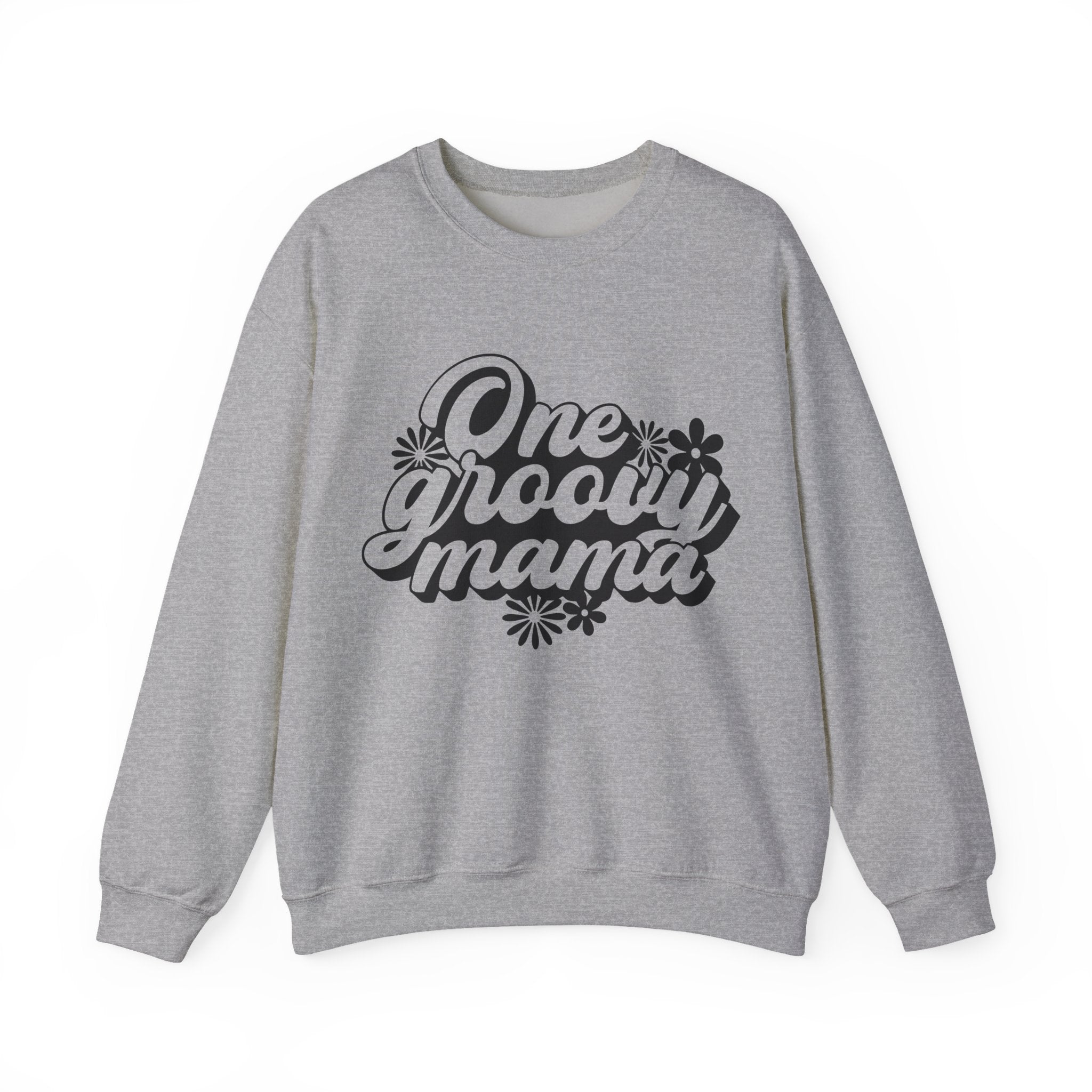 One Groovy Mama Flowers | Crewneck Sweatshirt
