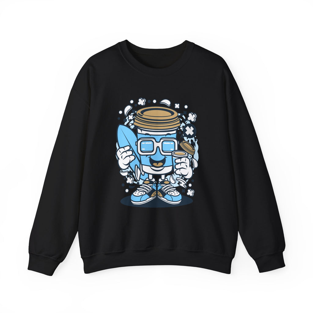 Coffee Cup Surfer | Crewneck Sweatshirt
