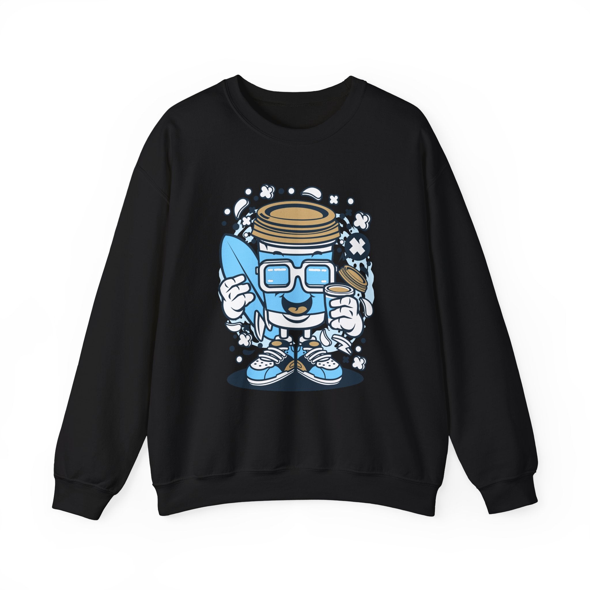 Coffee Cup Surfer | Crewneck Sweatshirt