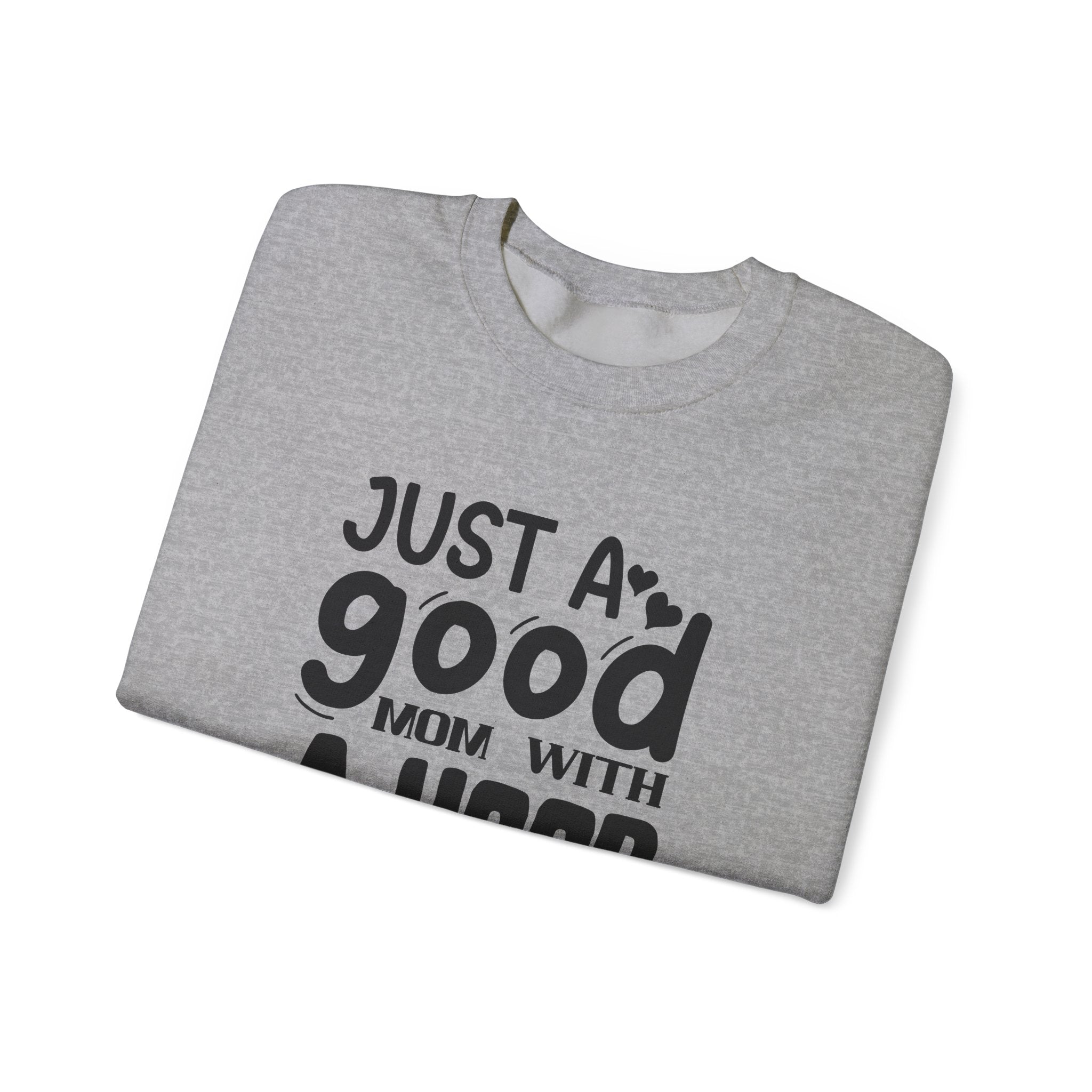 Just a Good Mom With a Hood Playlist | Crewneck Sweatshirt