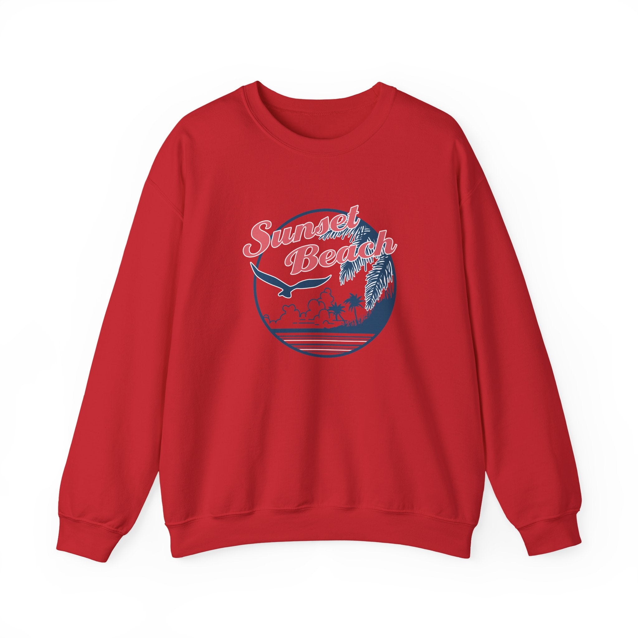 Sunset Beach, Birds and Ocean | Crewneck Sweatshirt