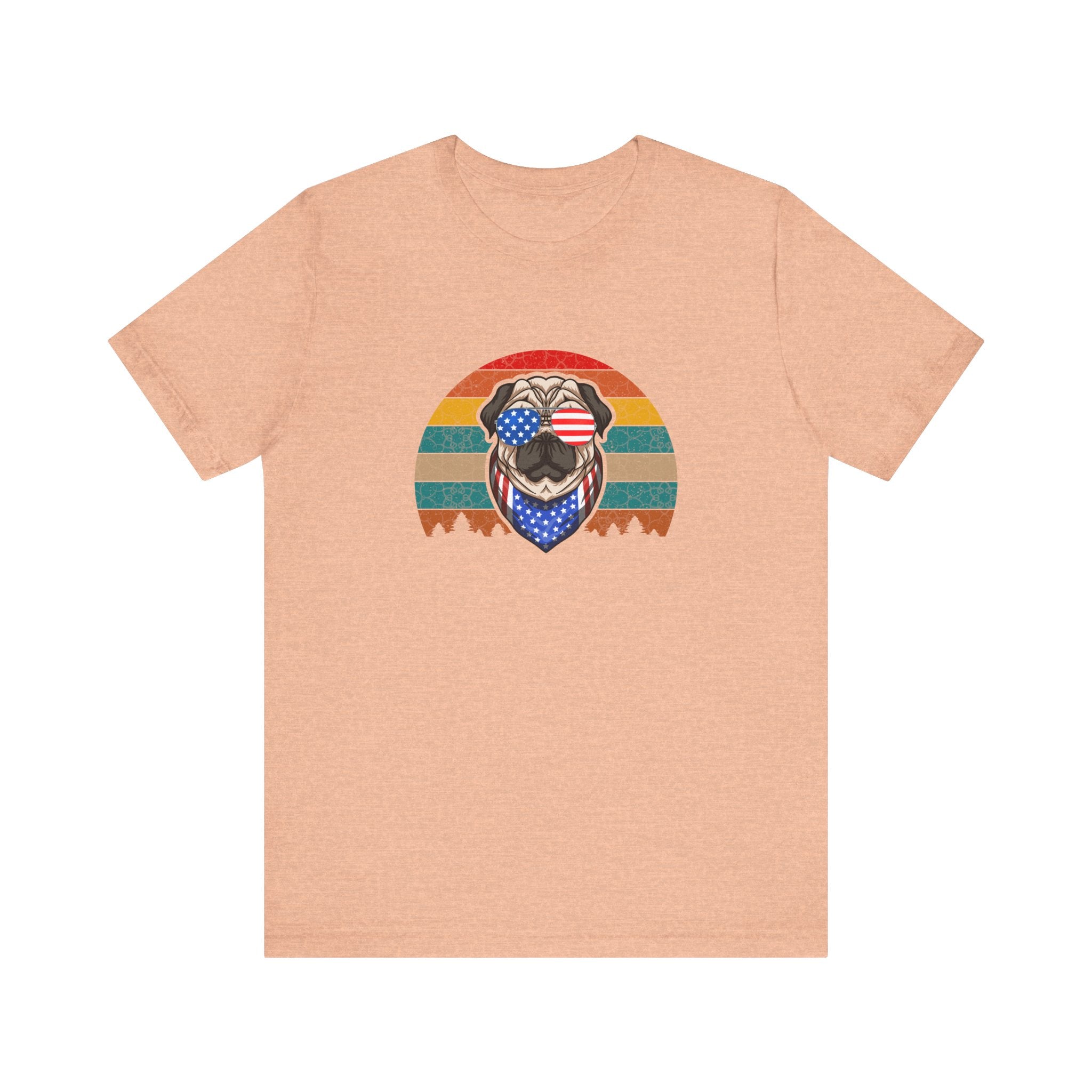 Pug With Trees 4th of July | Tee
