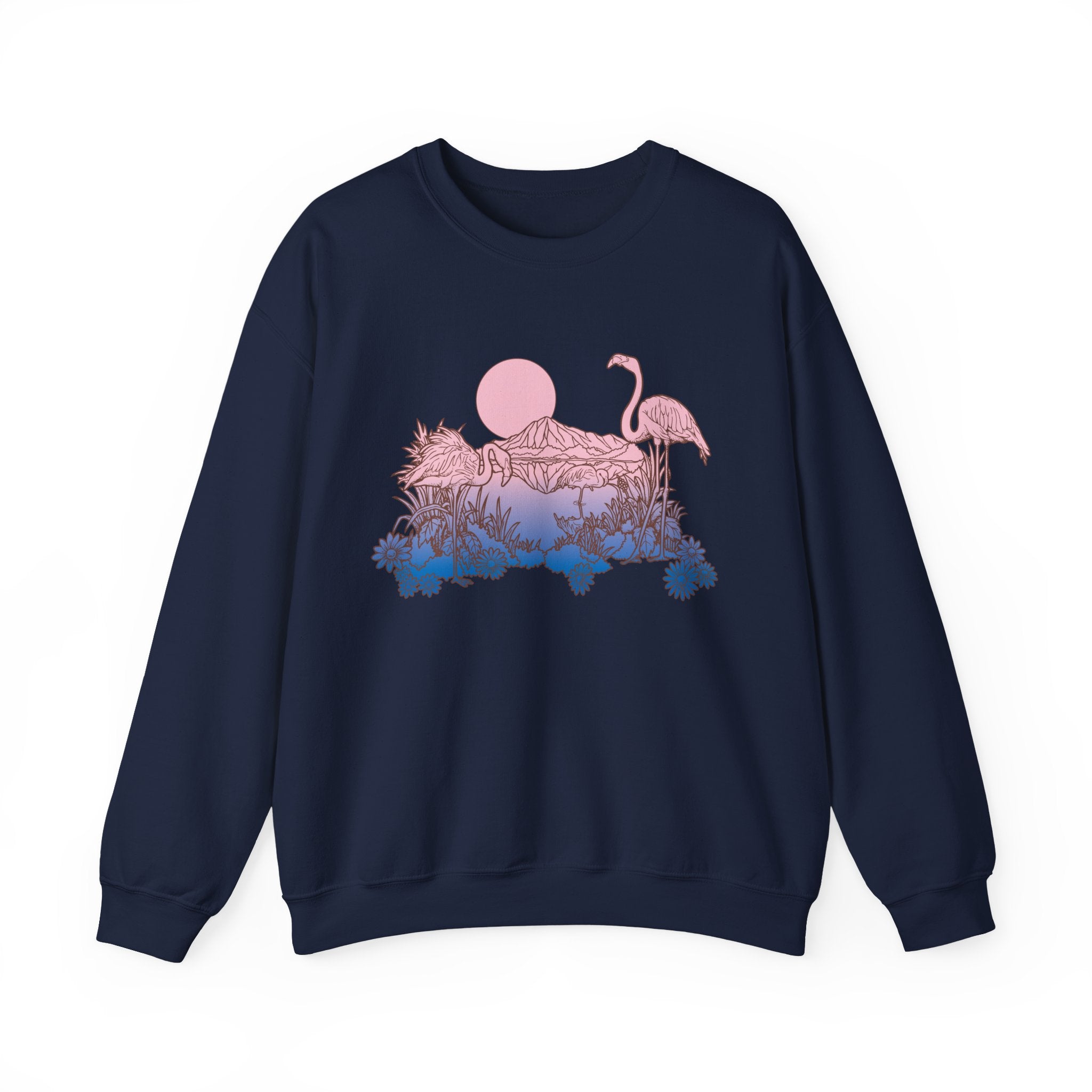 Flamingos in Sunset | Crewneck Sweatshirt