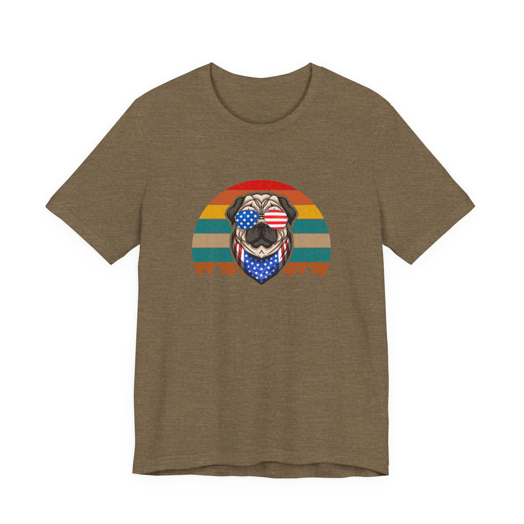 Pug With Trees 4th of July | Tee