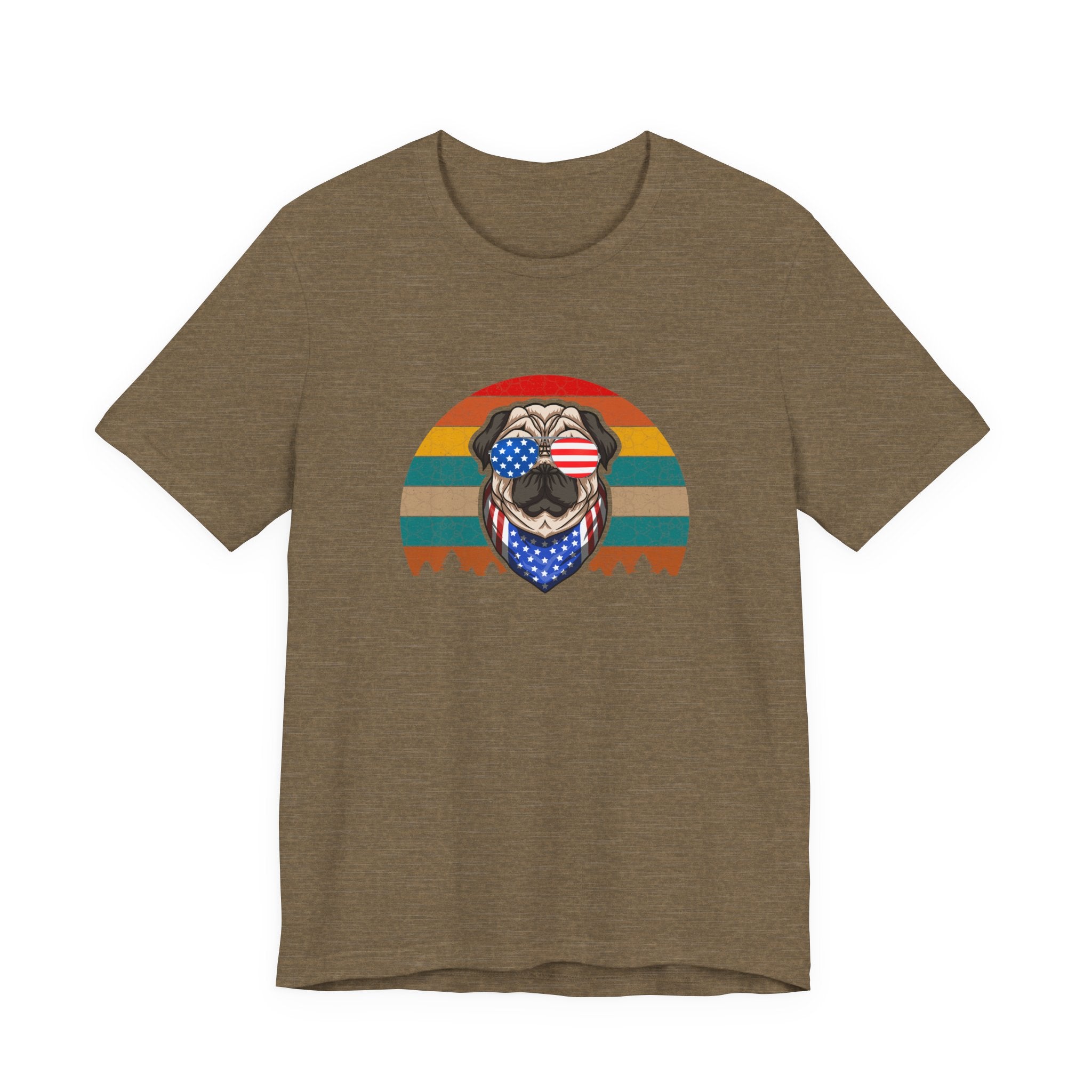 Pug With Trees 4th of July | Tee