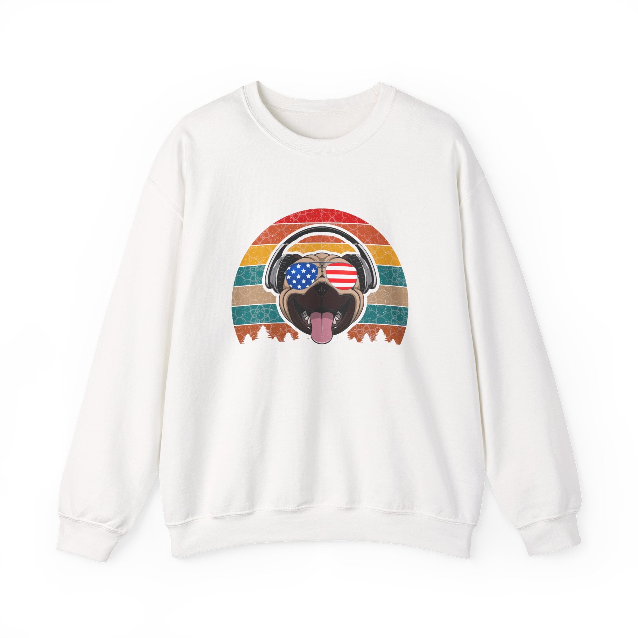 Happy American Pug | Crewneck Sweatshirt