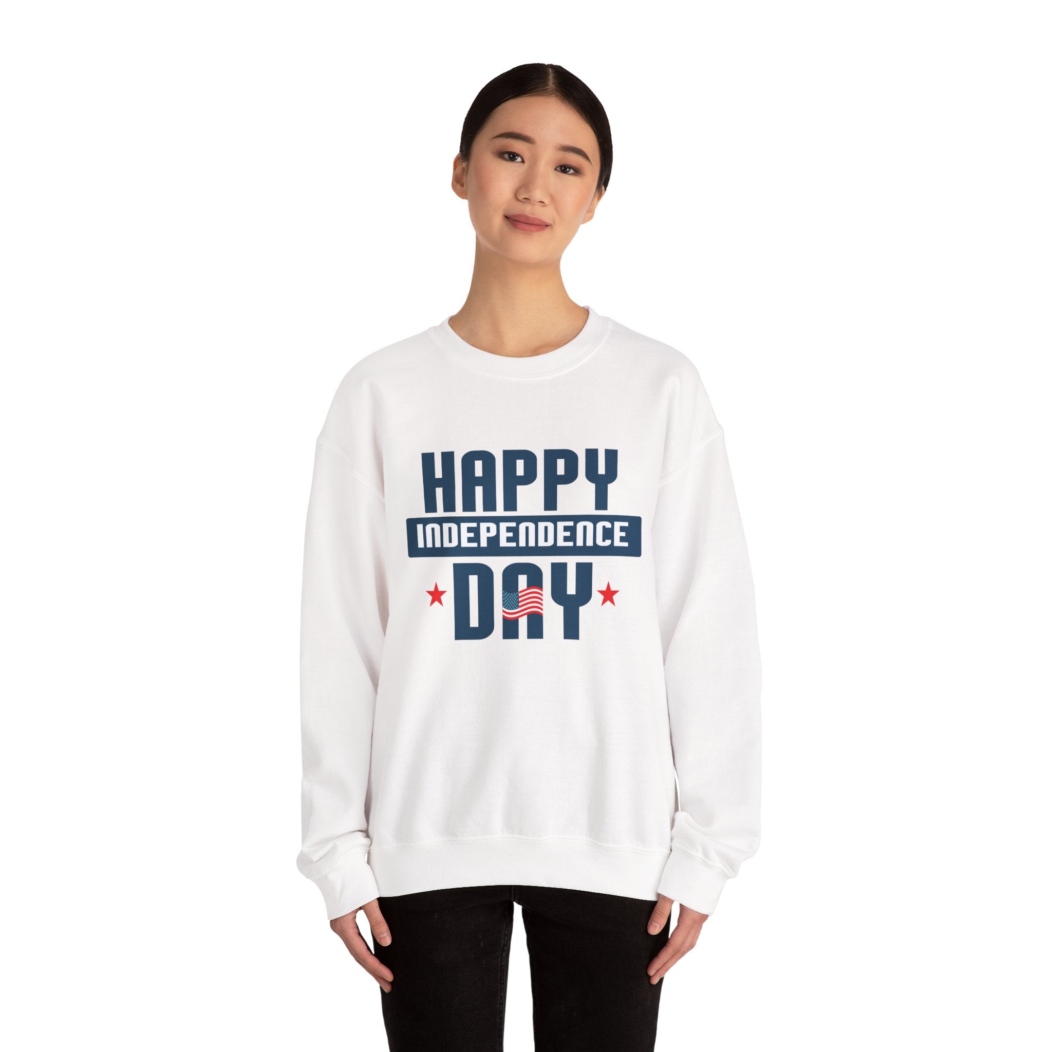 Happy Independence Day Blue | Crewneck Sweatshirt