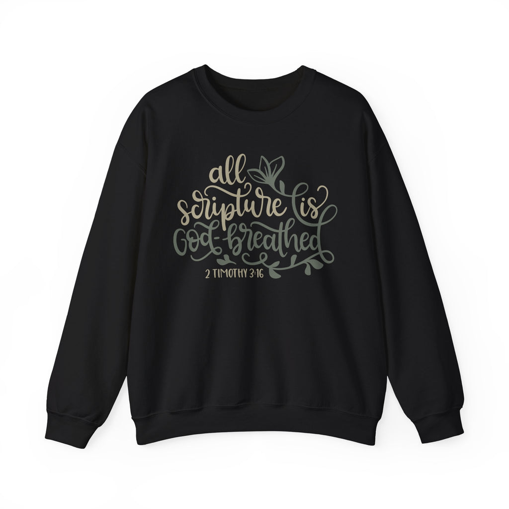 All Scripture Is God-Breathed - 2 Timothy 3:16 | Crewneck Sweatshirt
