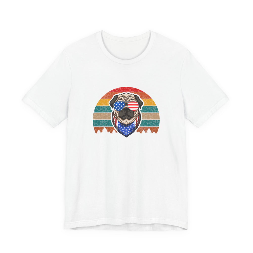 Pug With Trees 4th of July | Tee