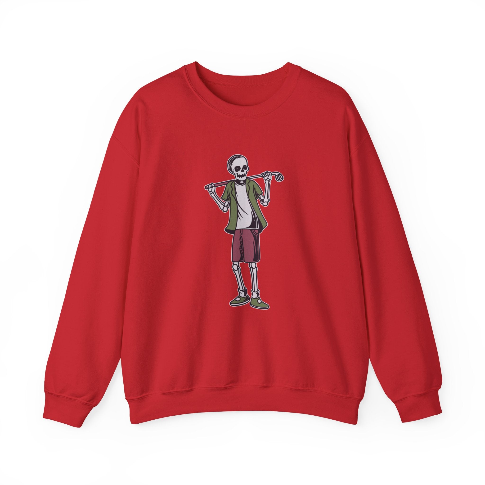 Standing Skeleton Golfer | Crewneck Sweatshirt