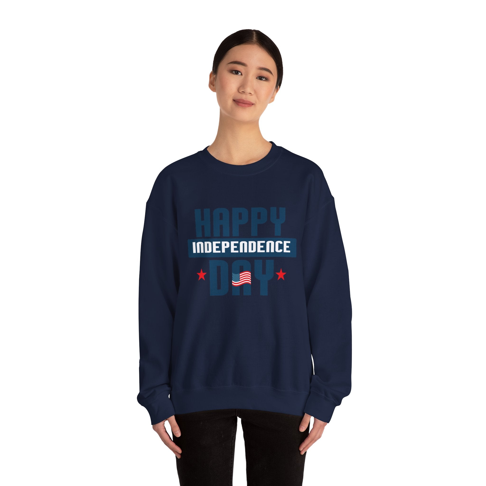 Happy Independence Day Blue | Crewneck Sweatshirt