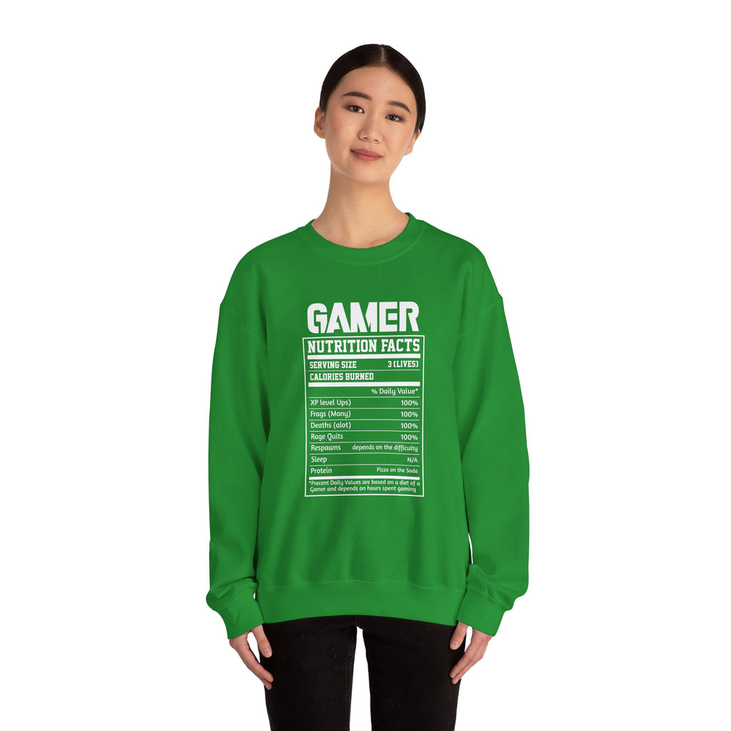 Gamer Nutrition Facts | Crewneck Sweatshirt