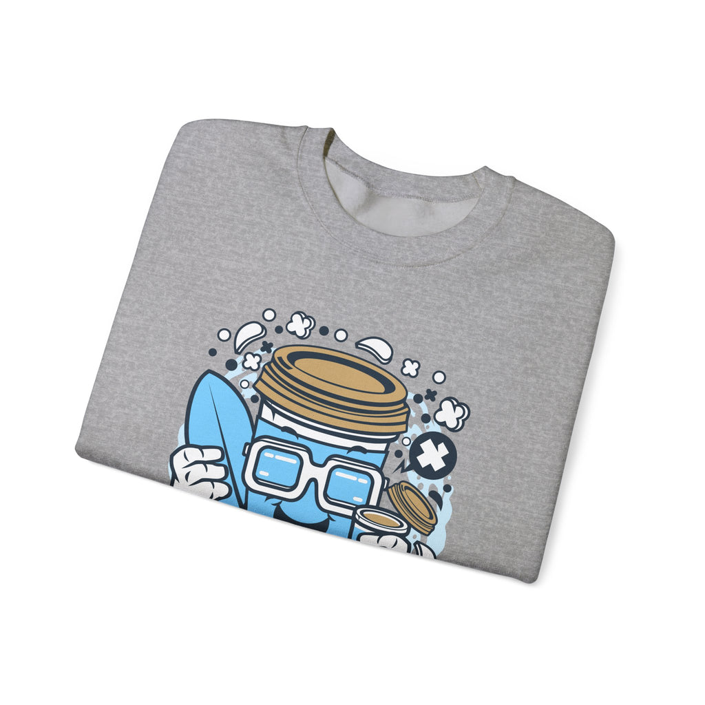 Coffee Cup Surfer | Crewneck Sweatshirt