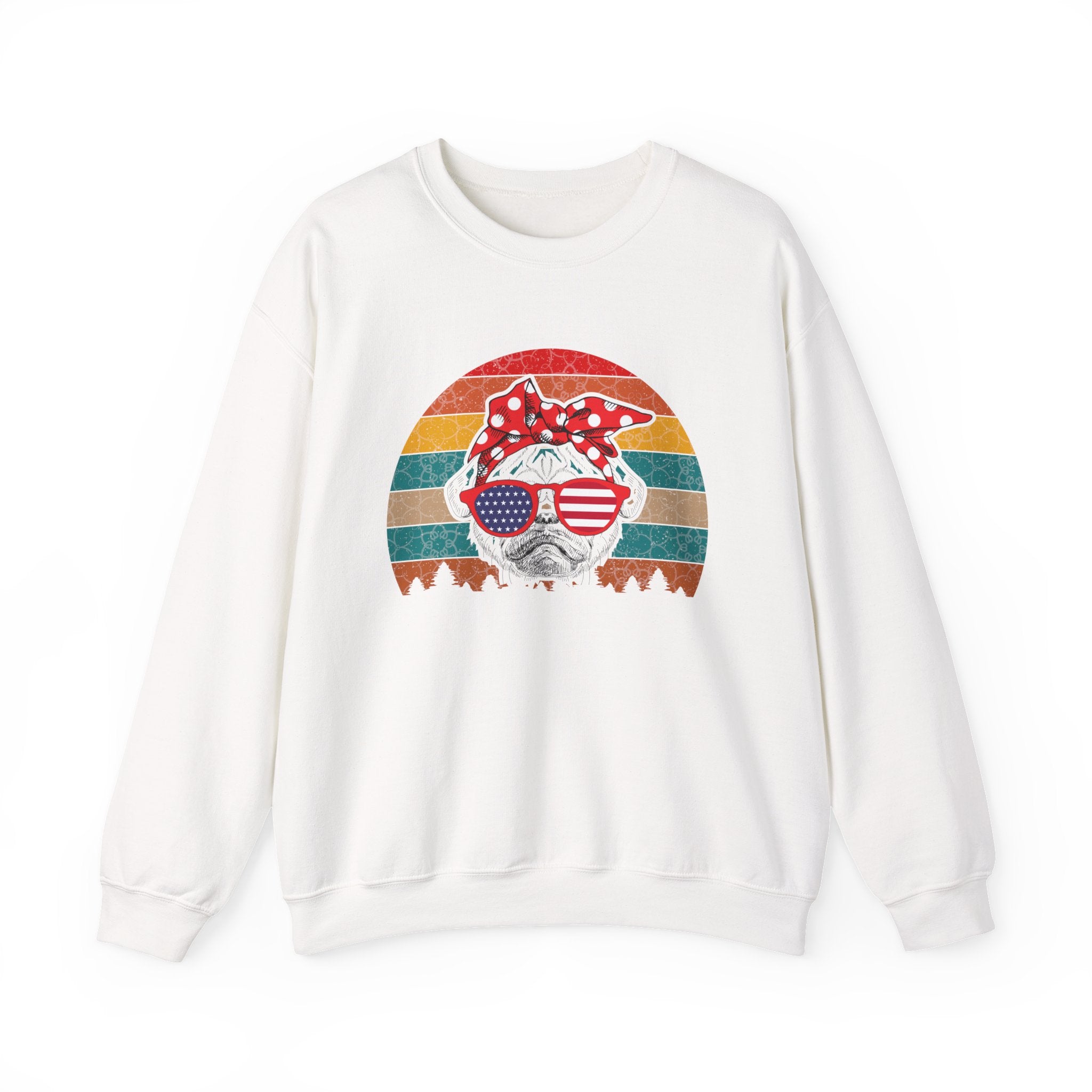 Girl American Pug | Crewneck Sweatshirt