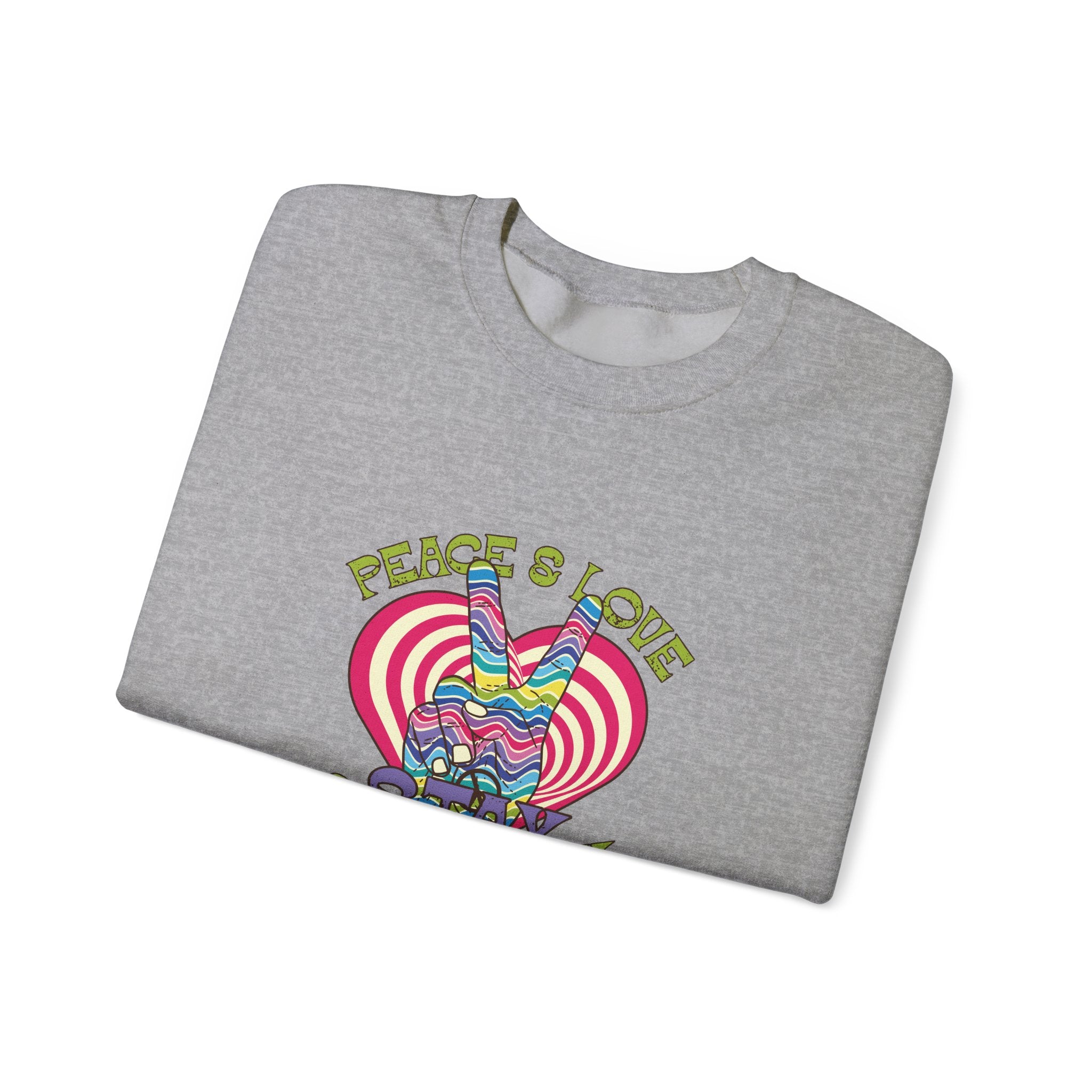 Peace and Love, Stay Groovy | Crewneck Sweatshirt