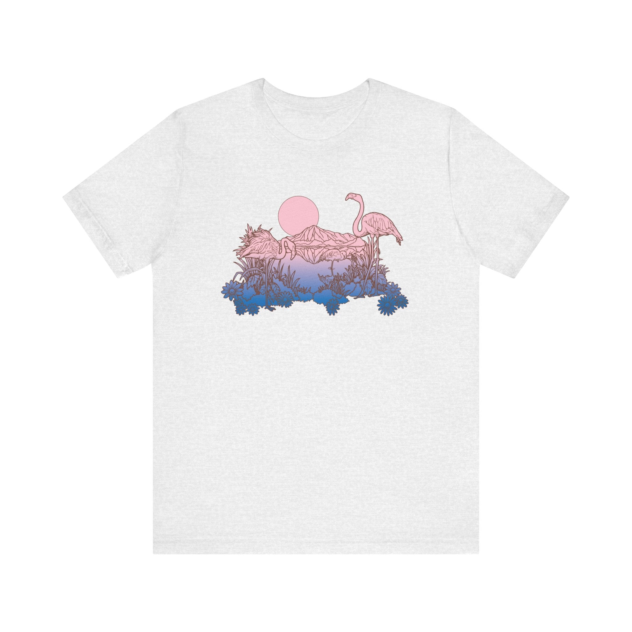 Flamingos in Sunset | Tee