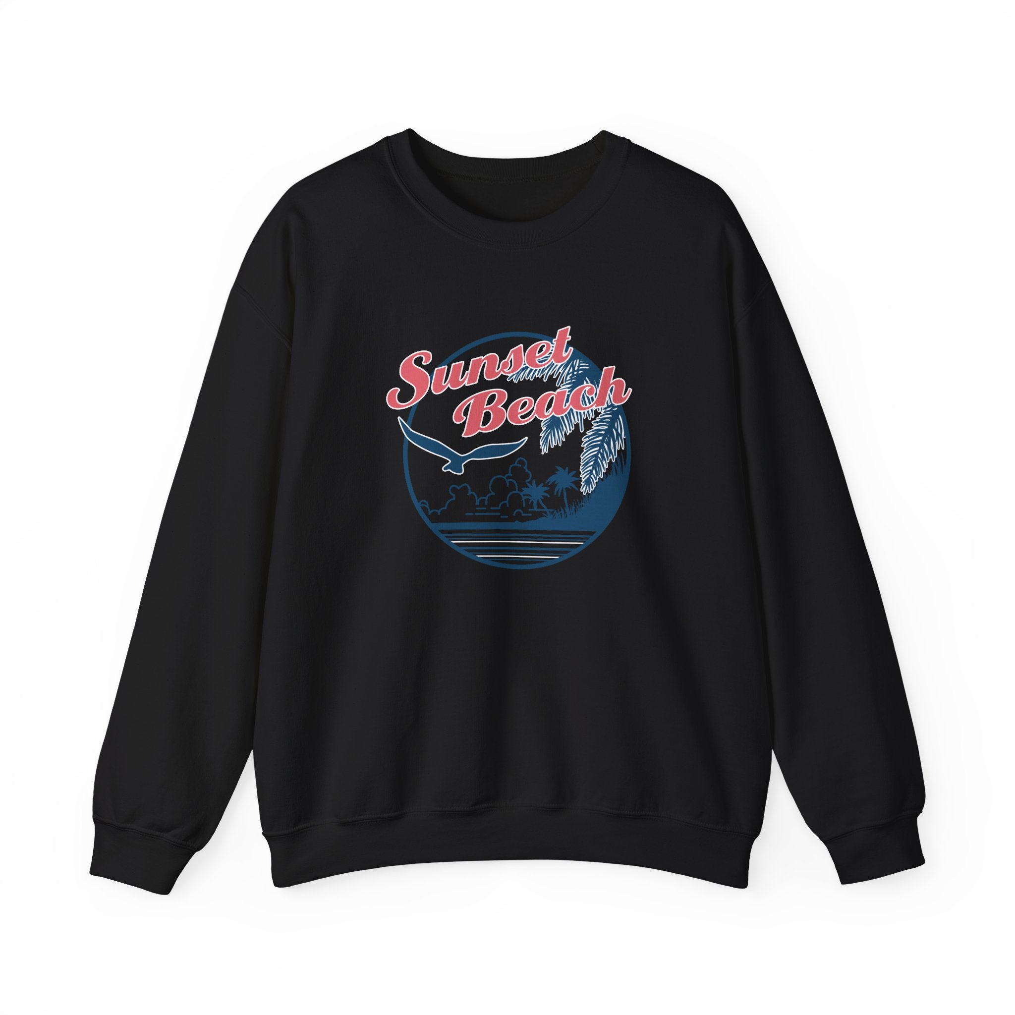 Sunset Beach, Birds and Ocean | Crewneck Sweatshirt