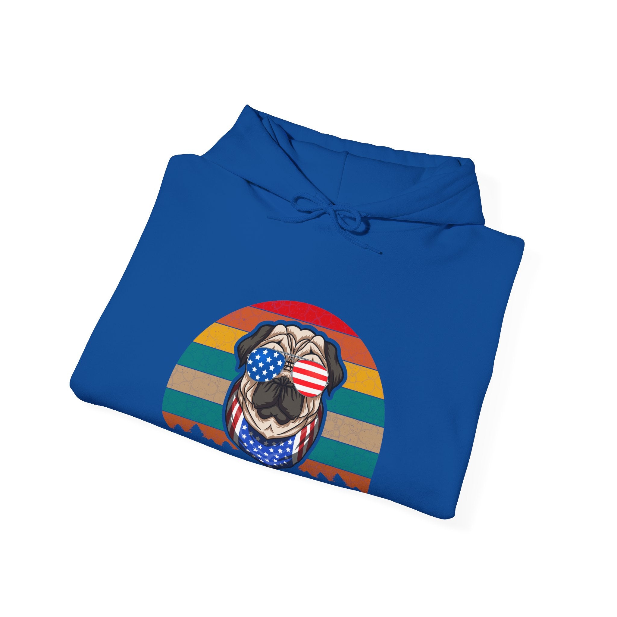 Pug With Trees 4th of July | Hoodie