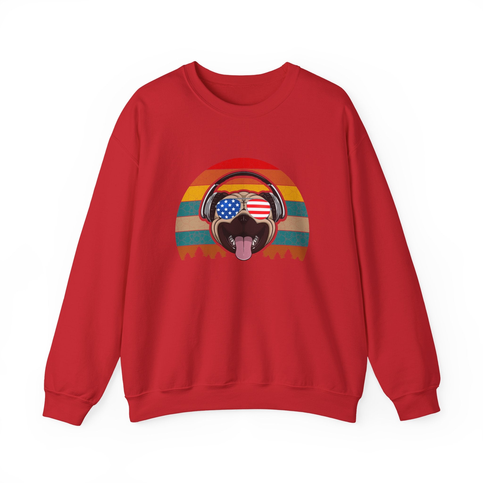 Happy American Pug | Crewneck Sweatshirt