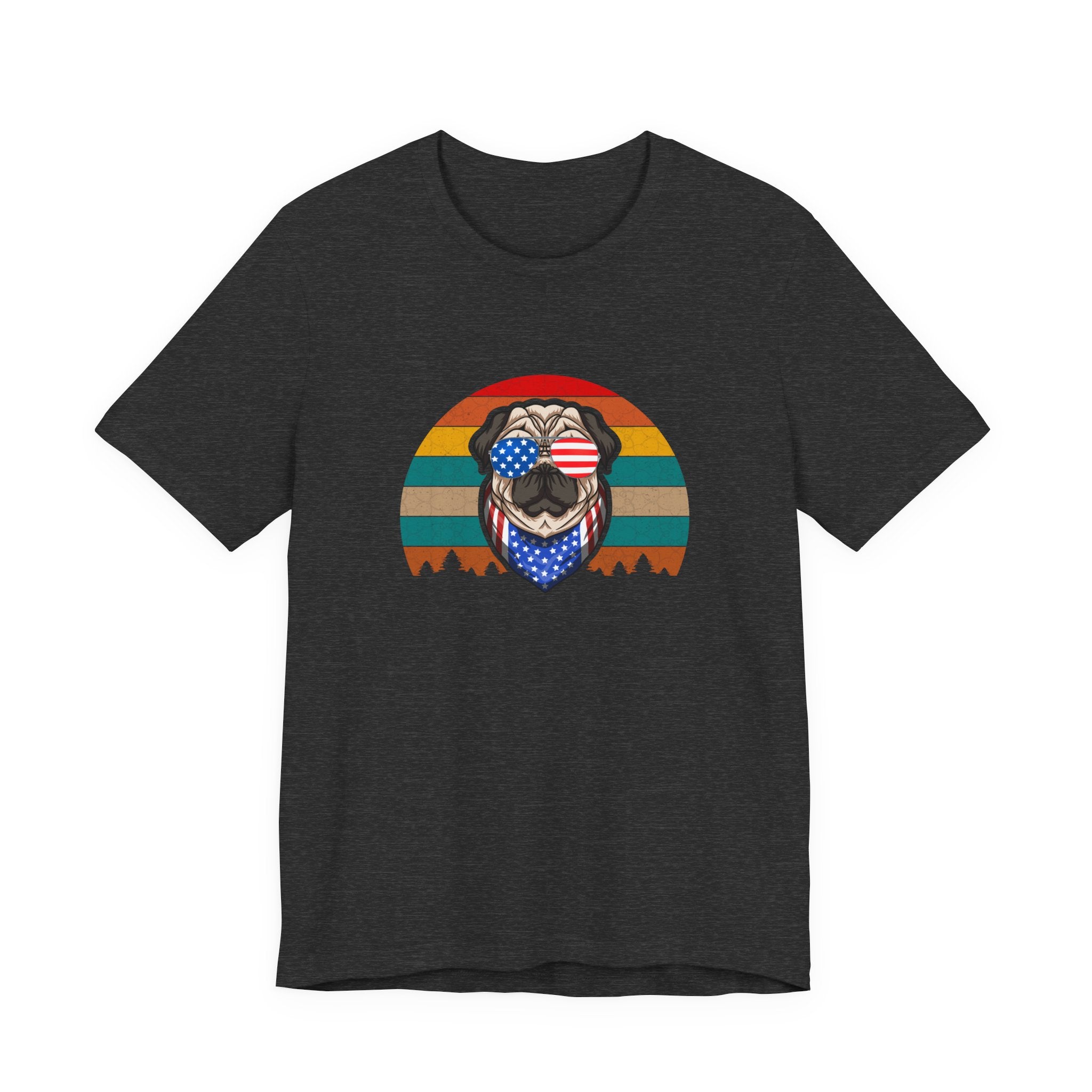 Pug With Trees 4th of July | Tee