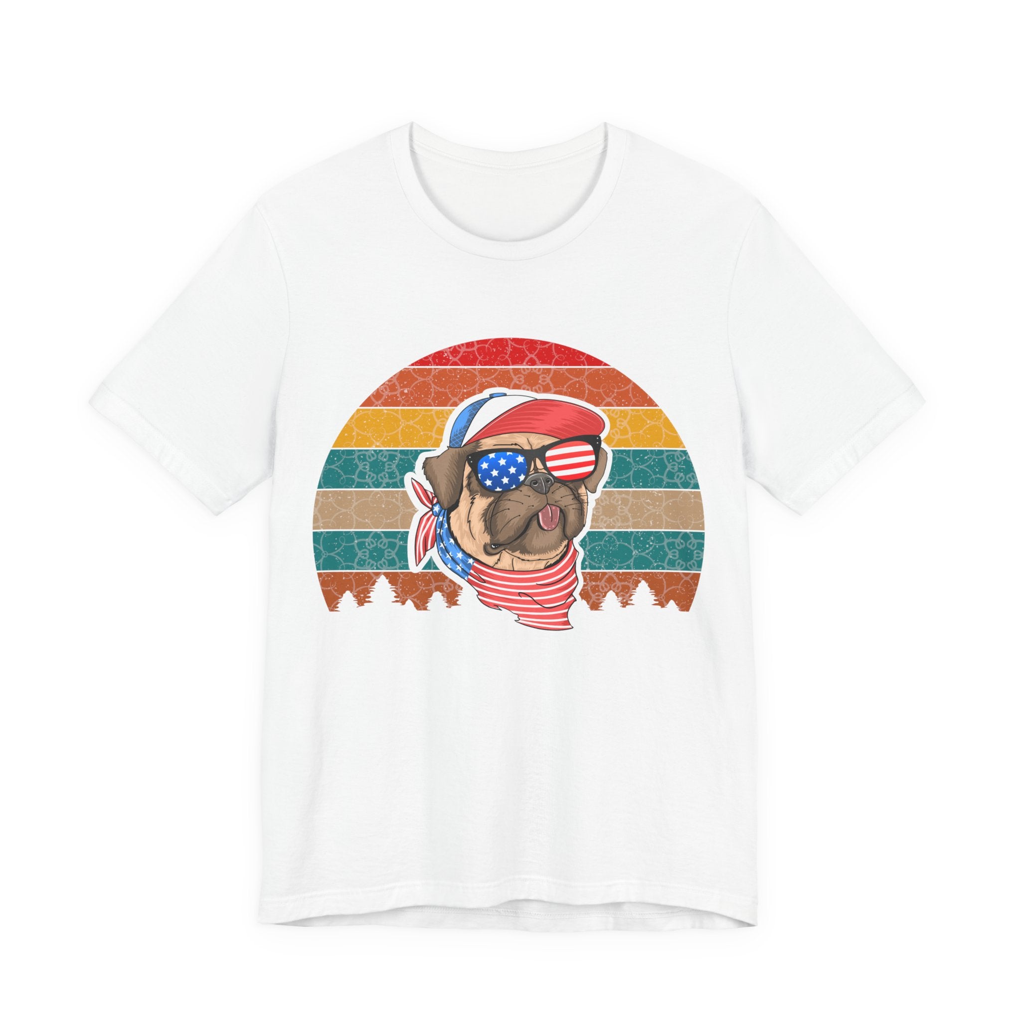 American Pug With Trees | Tee