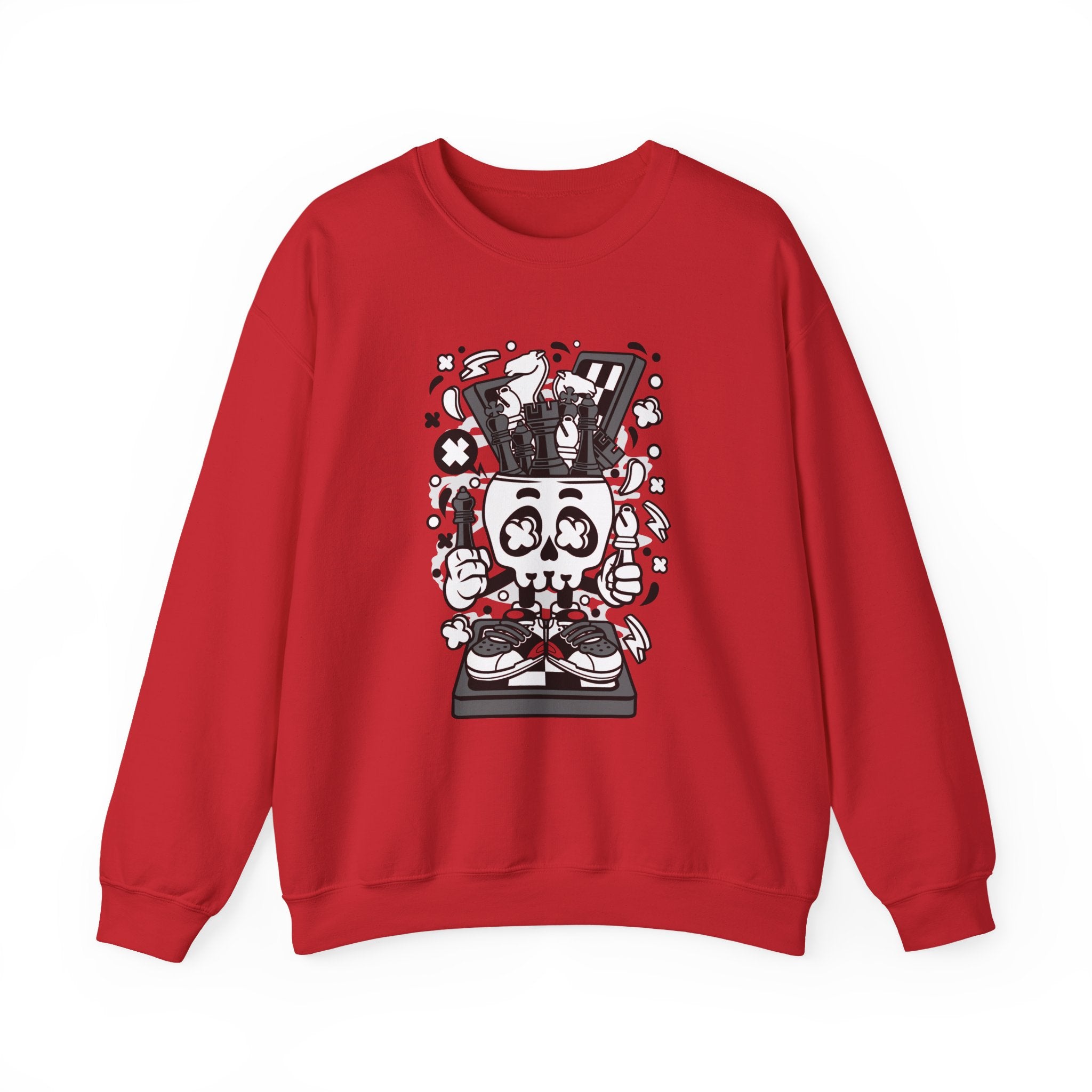 Chess Skull Head | Crewneck Sweatshirt