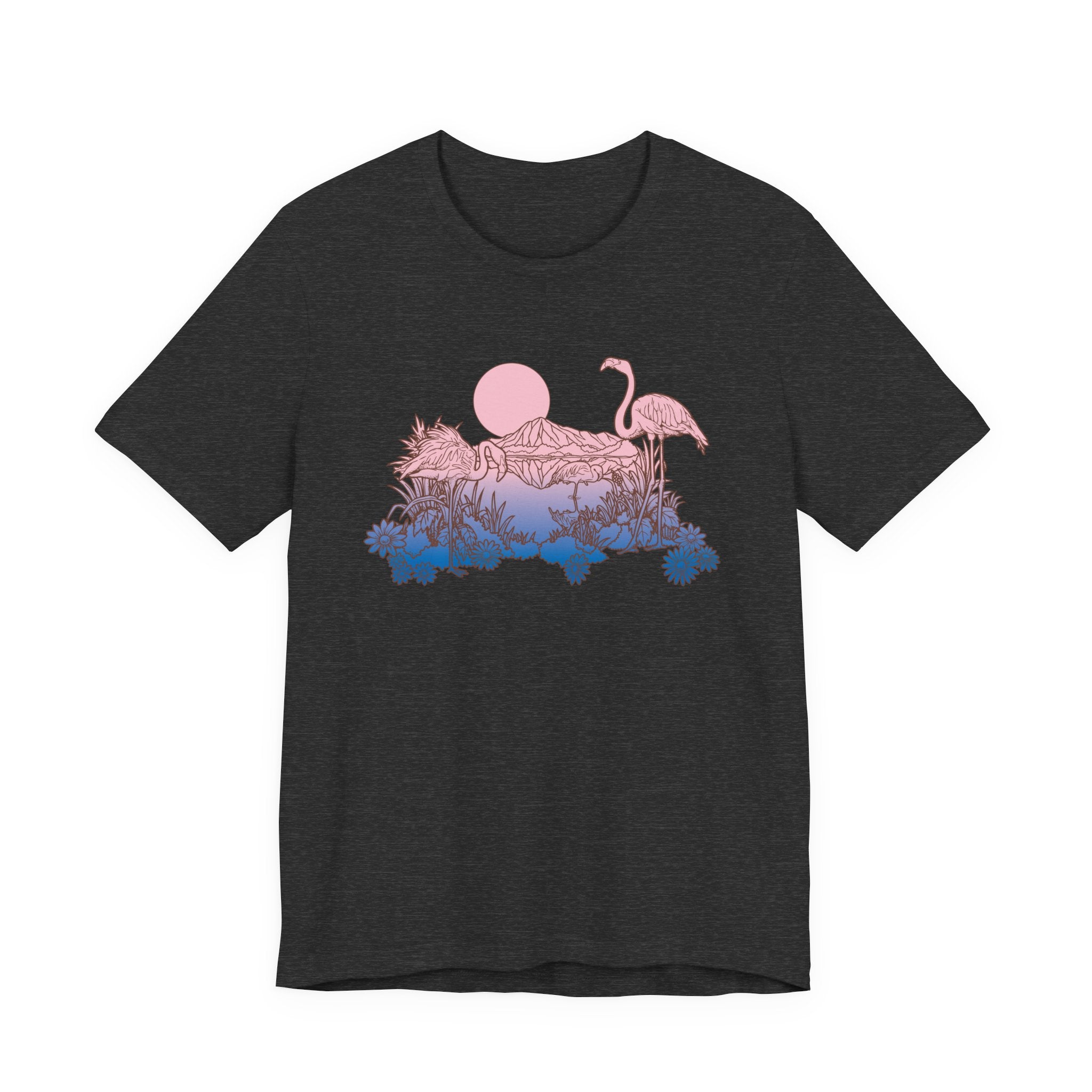 Flamingos in Sunset | Tee
