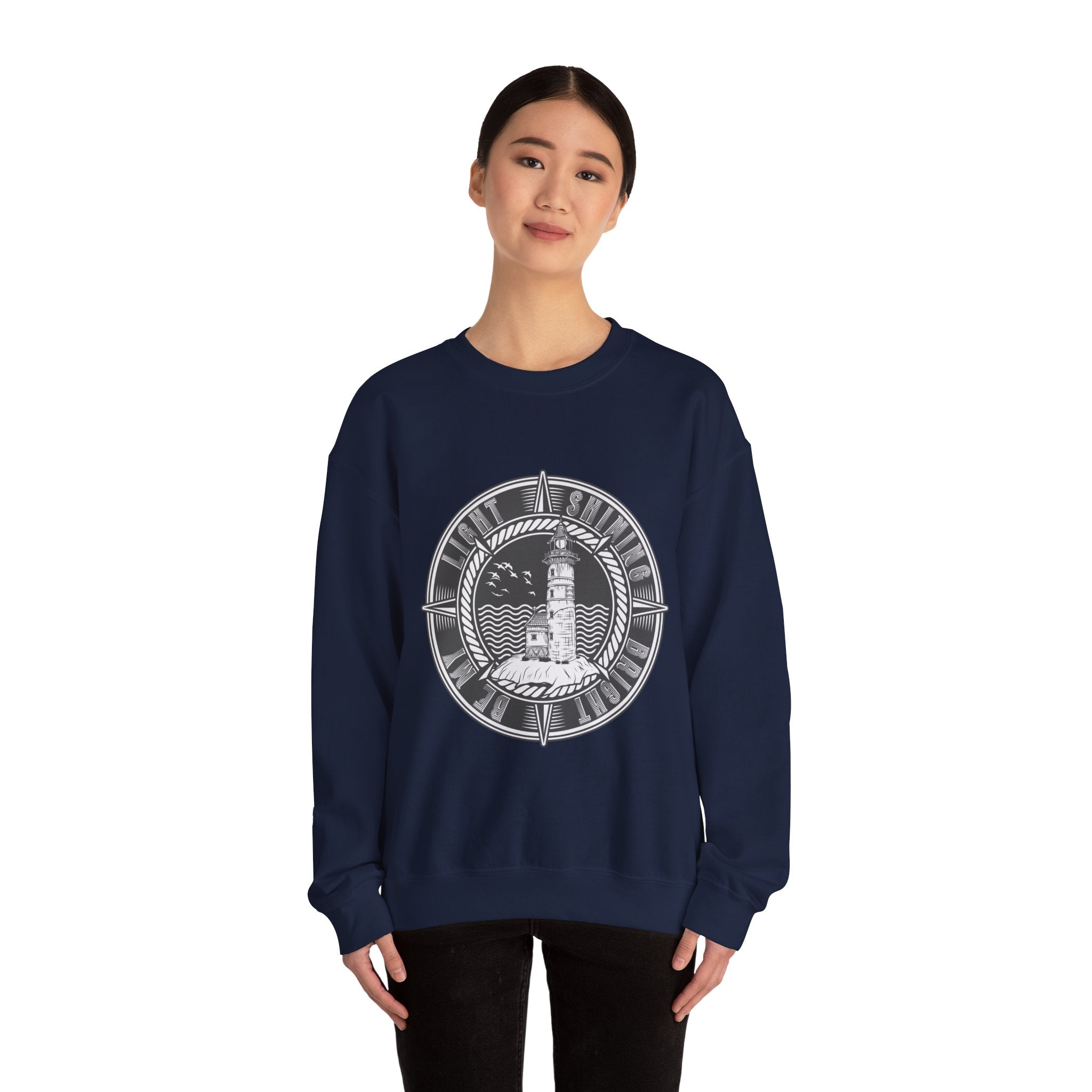 Be My Light Shining Bright Lighthouse | Crewneck Sweatshirt