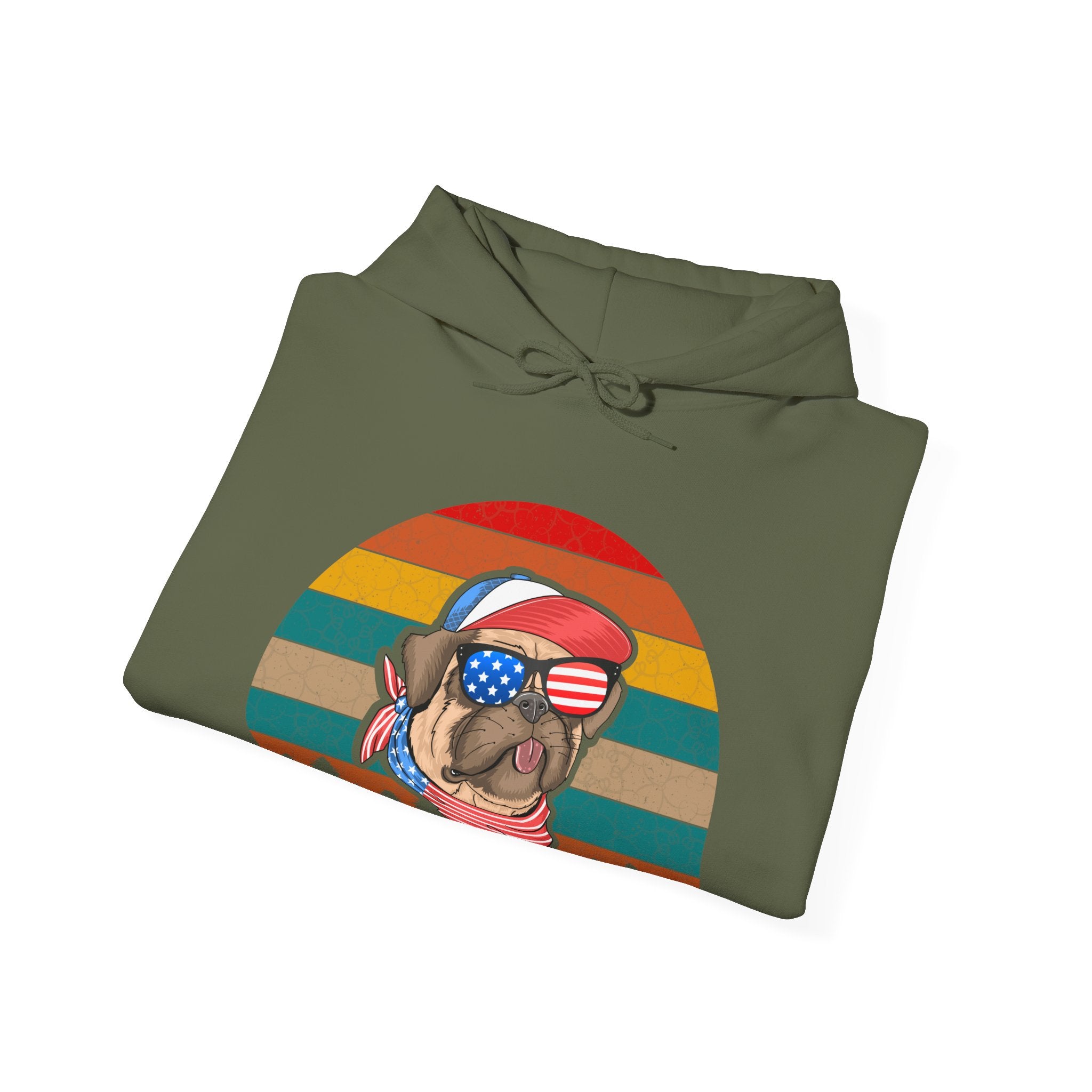 American Pug With Trees | Hoodie
