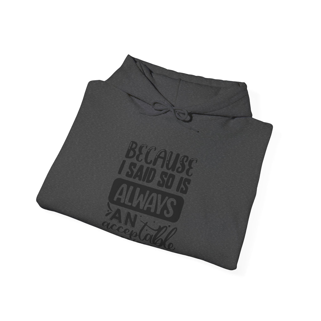 "Because I Said So" Is Always an Acceptable Answer | Hoodie