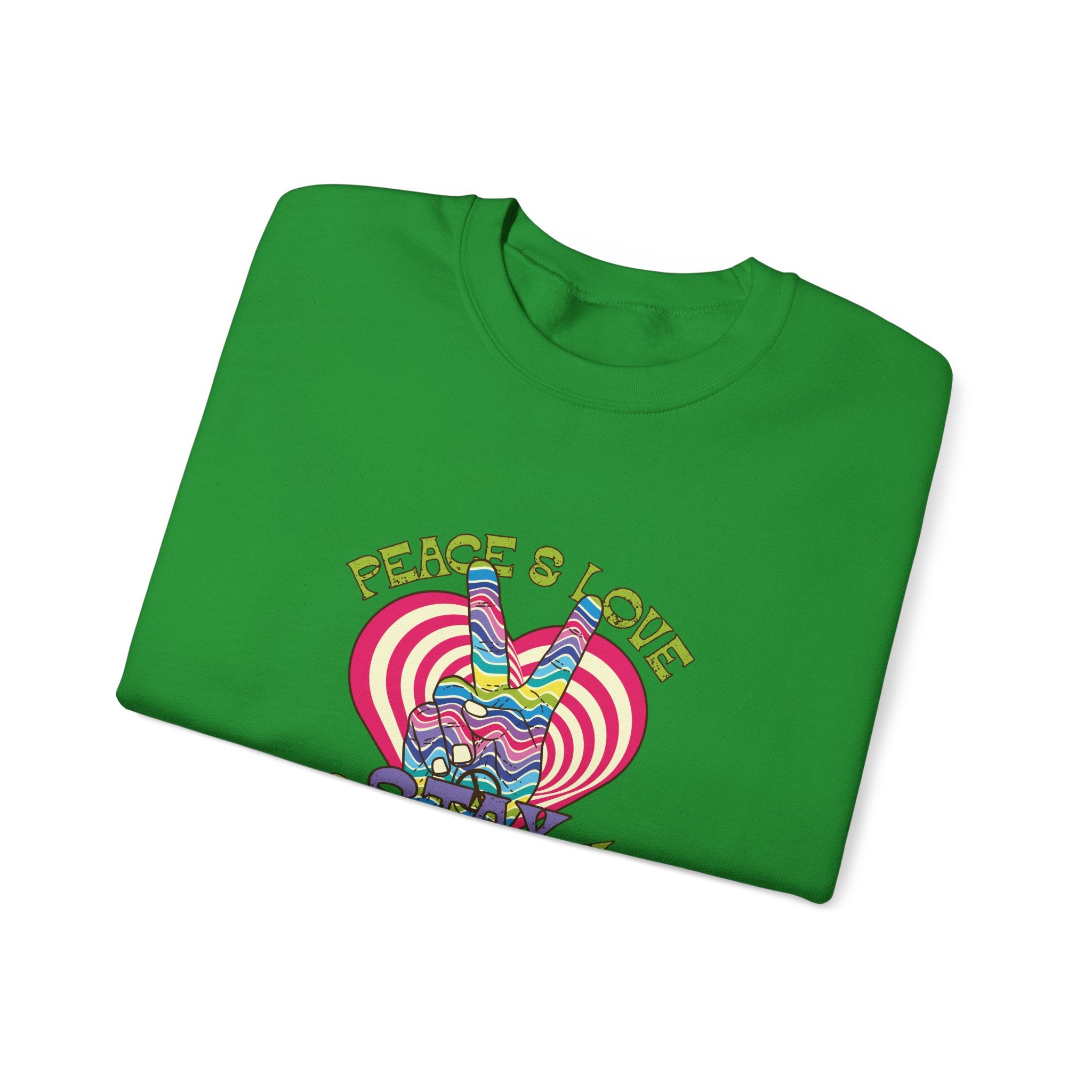 Peace and Love, Stay Groovy | Crewneck Sweatshirt