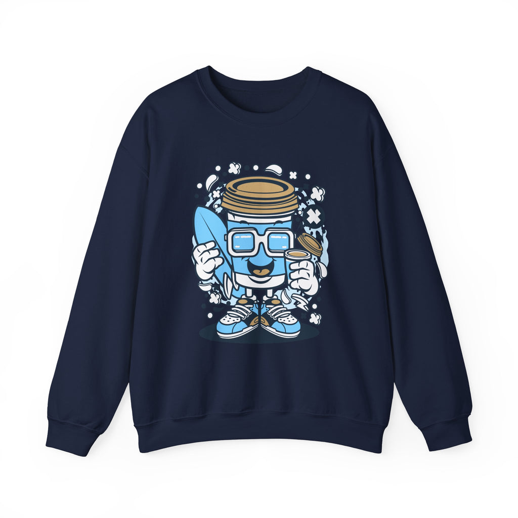 Coffee Cup Surfer | Crewneck Sweatshirt