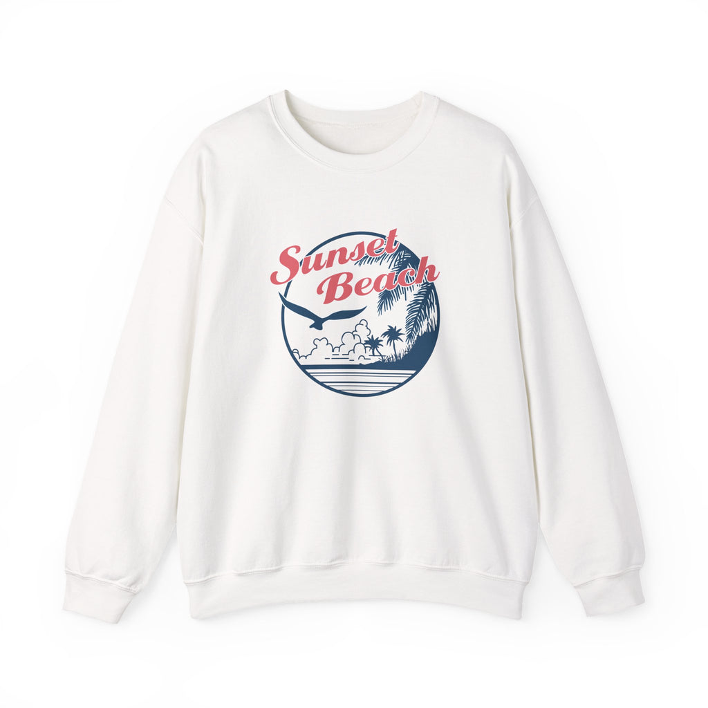Sunset Beach, Birds and Ocean | Crewneck Sweatshirt