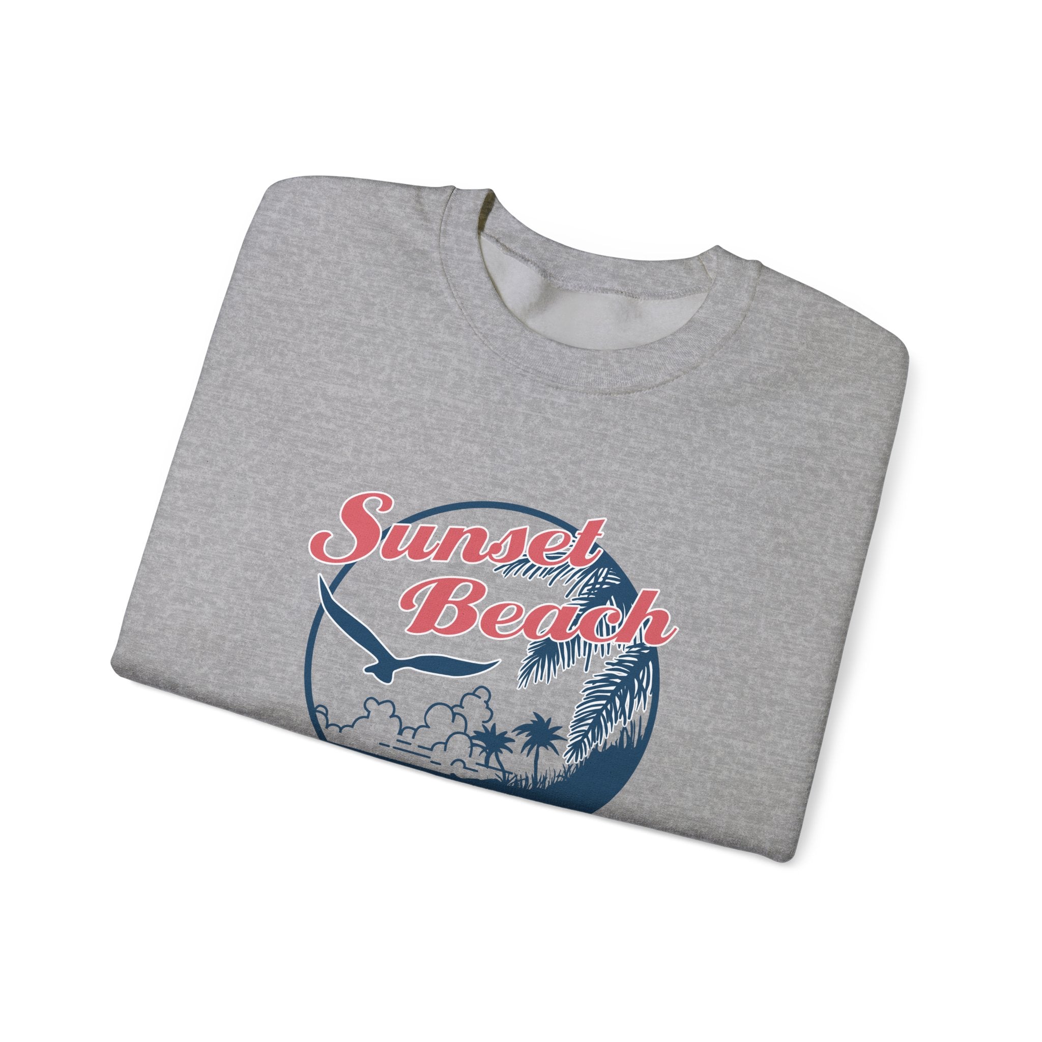 Sunset Beach, Birds and Ocean | Crewneck Sweatshirt