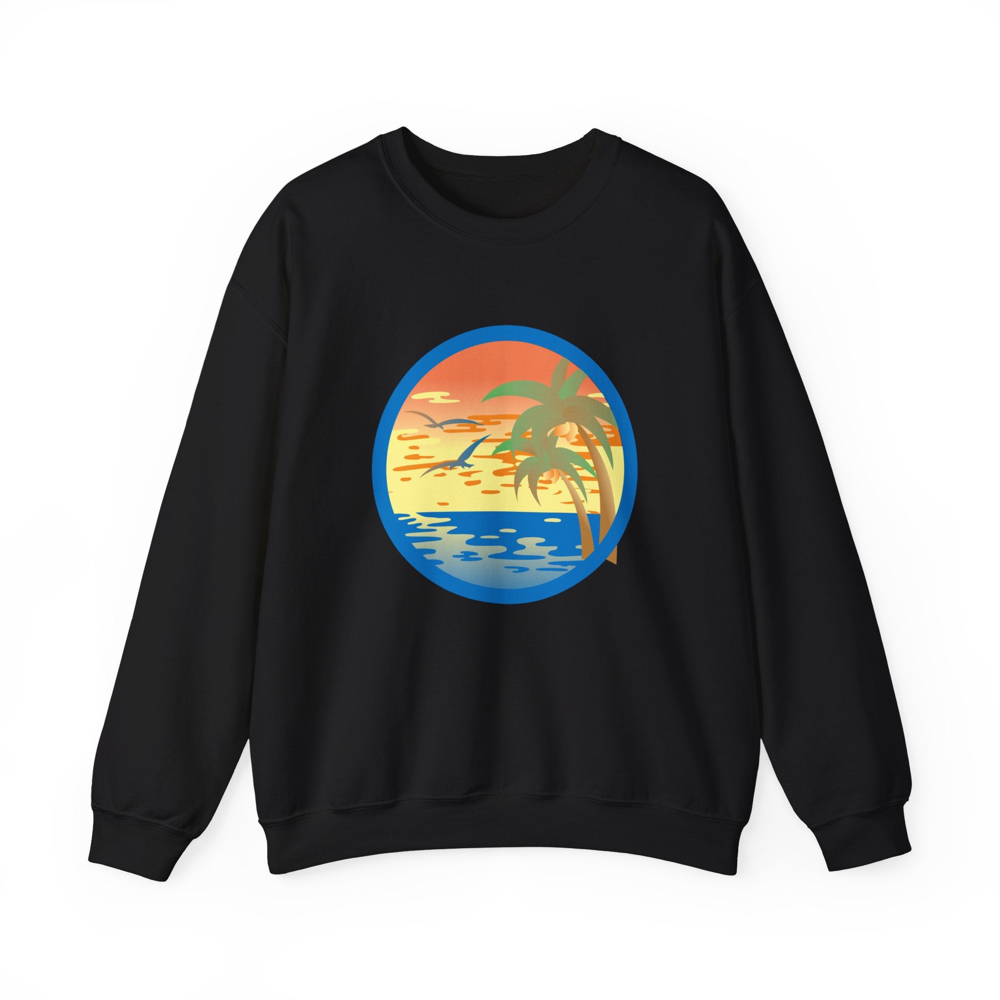 Colored Sunset and Beach | Crewneck Sweatshirt