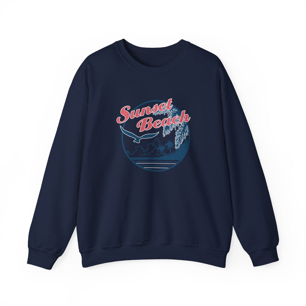 Sunset Beach, Birds and Ocean | Crewneck Sweatshirt